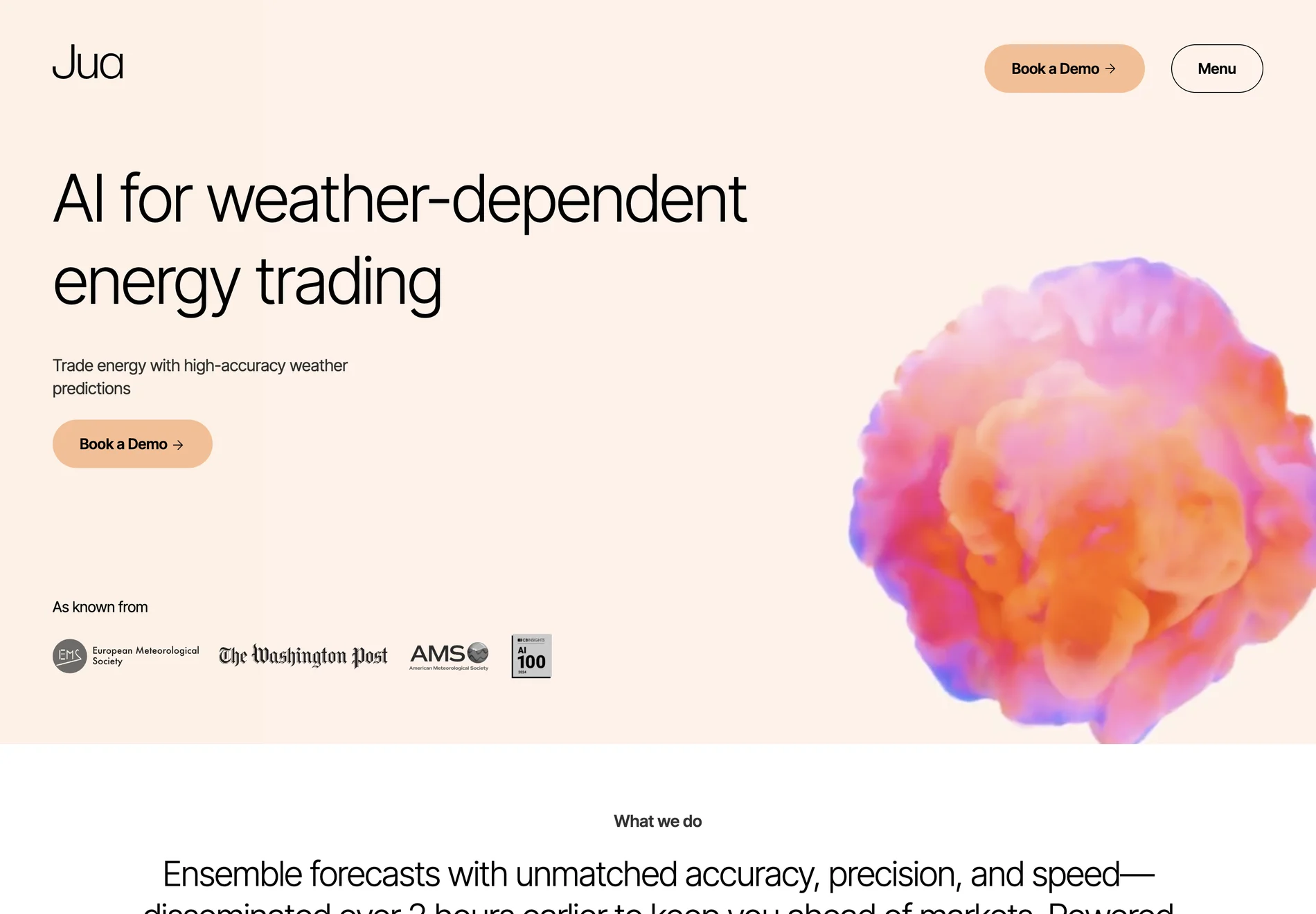 Jua: AI for Weather-Dependent Energy Trading