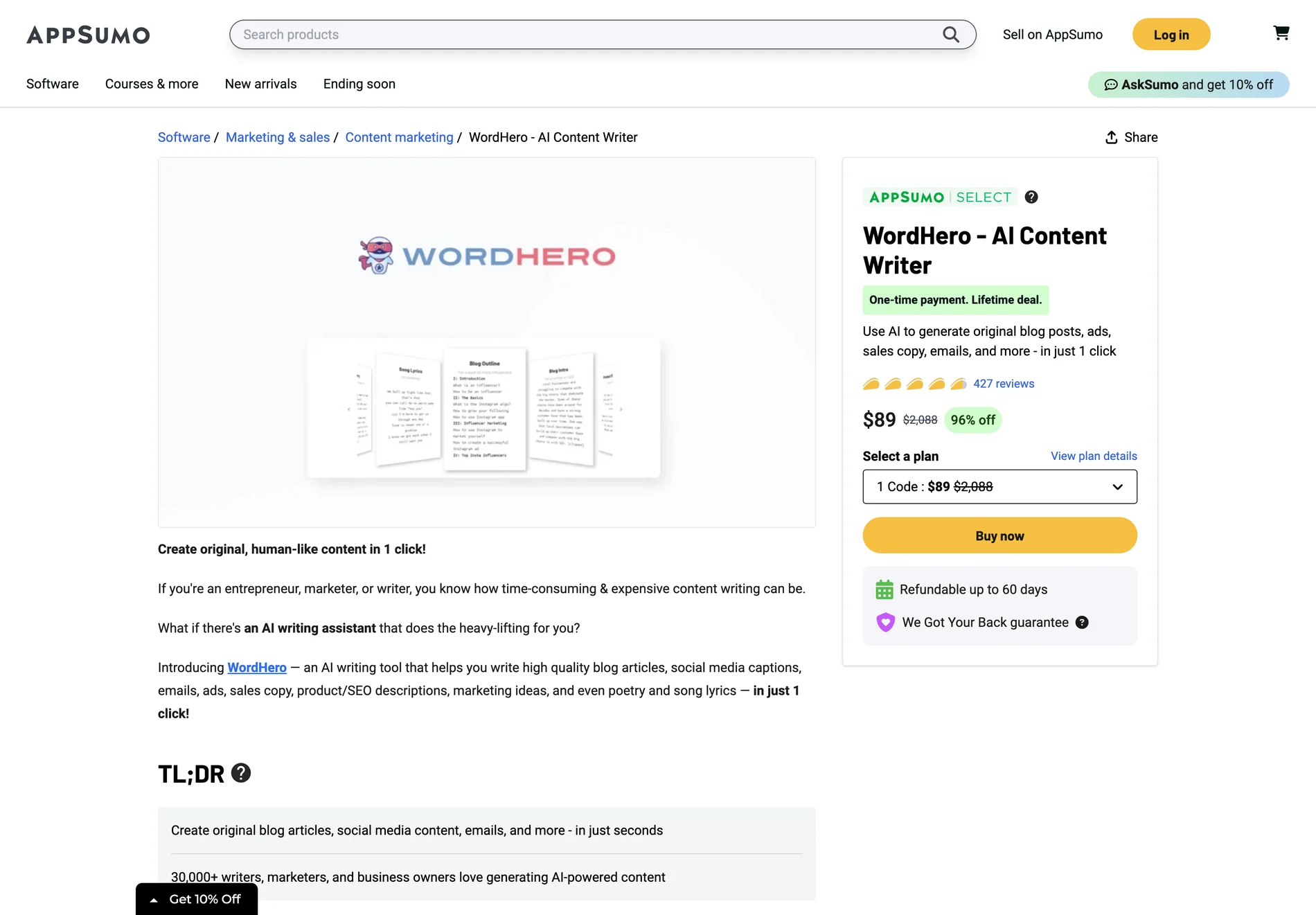 WordHero - AI Content Writer: Create High-Quality Content in One Click