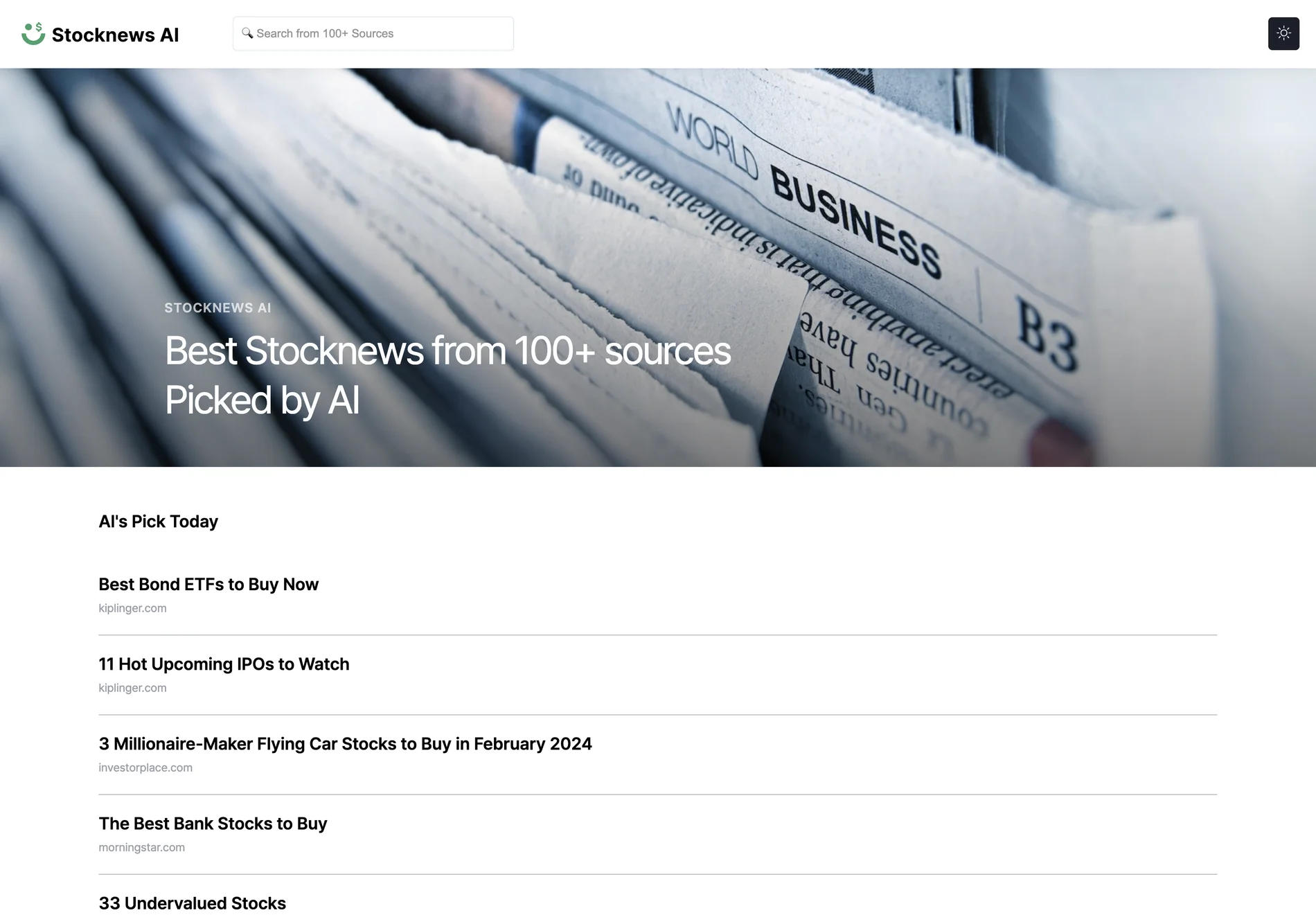 Stocknews AI: AI-Powered Stock News Curation