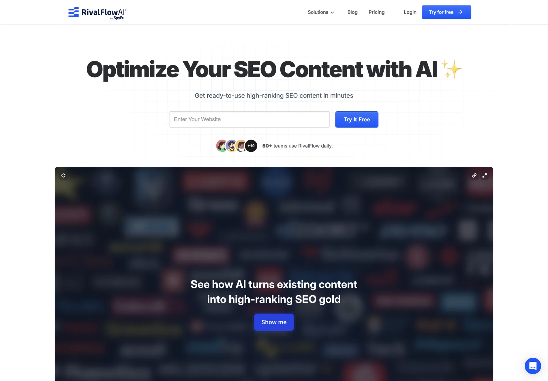 Improve Existing SEO Content with AI | RivalFlow AI by SpyFu