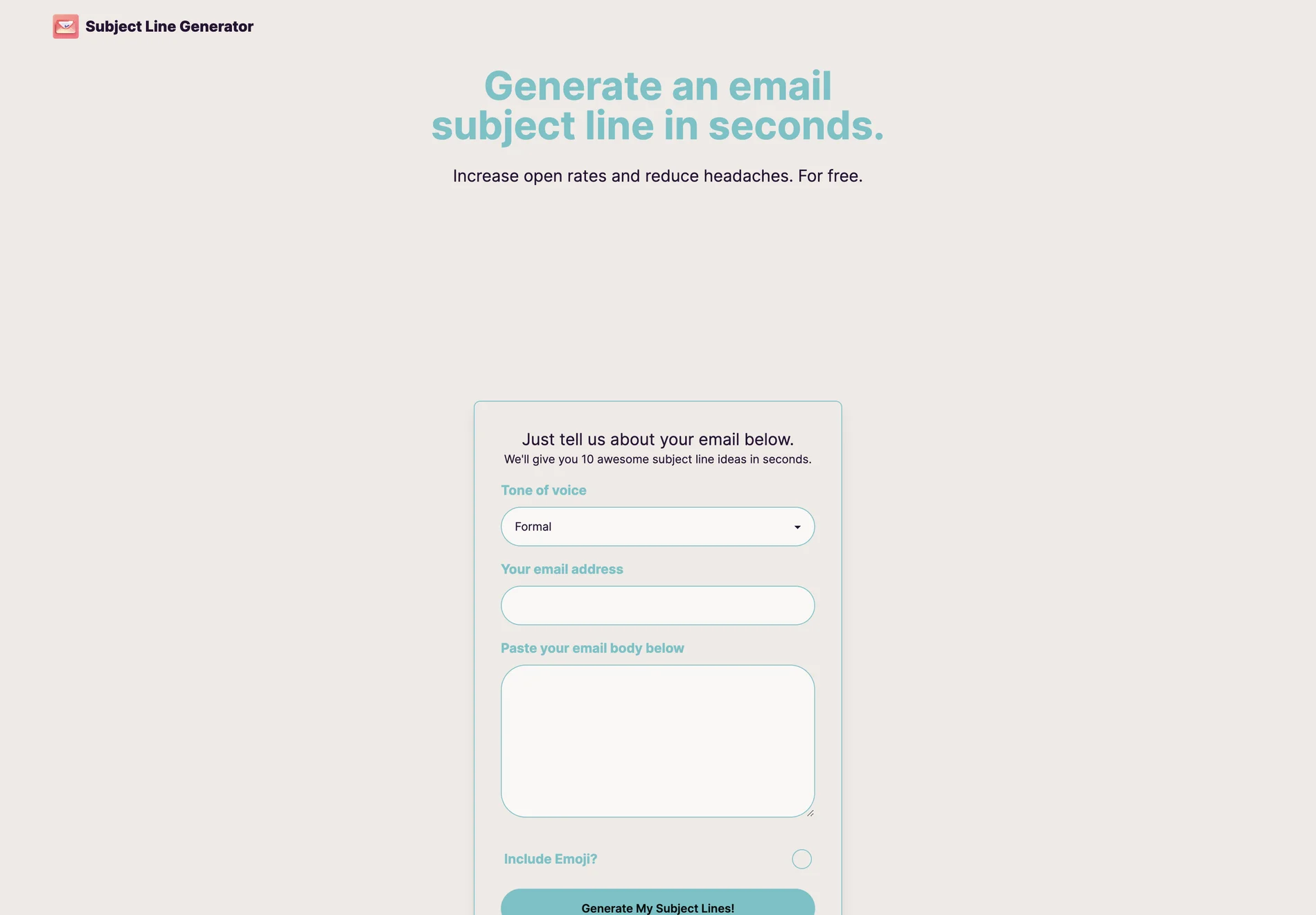 Subject Line Generator: Boost Your Email Open Rates Instantly