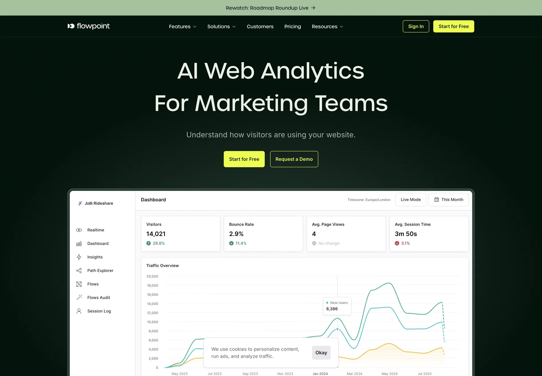 AI Website Analytics for Marketing Teams - Flowpoint