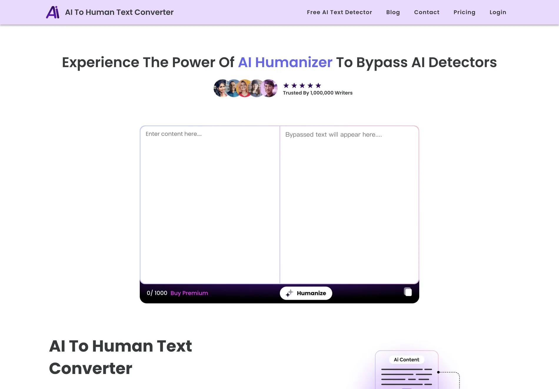 AI to Human Text Converter - Transform AI Text into Human-like Content