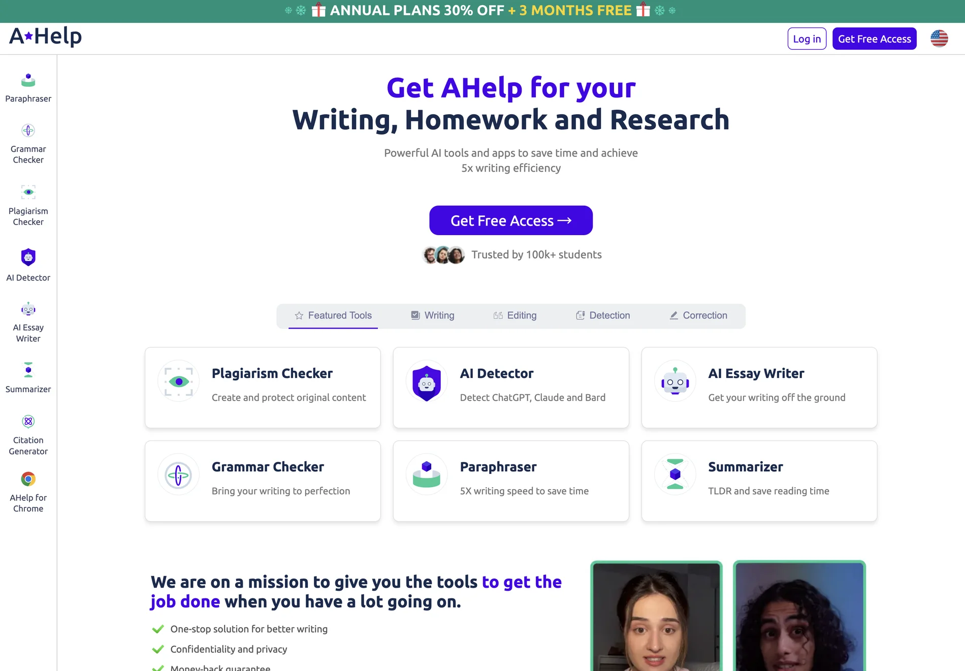 AHelp: Revolutionizing Writing with AI-Powered Tools