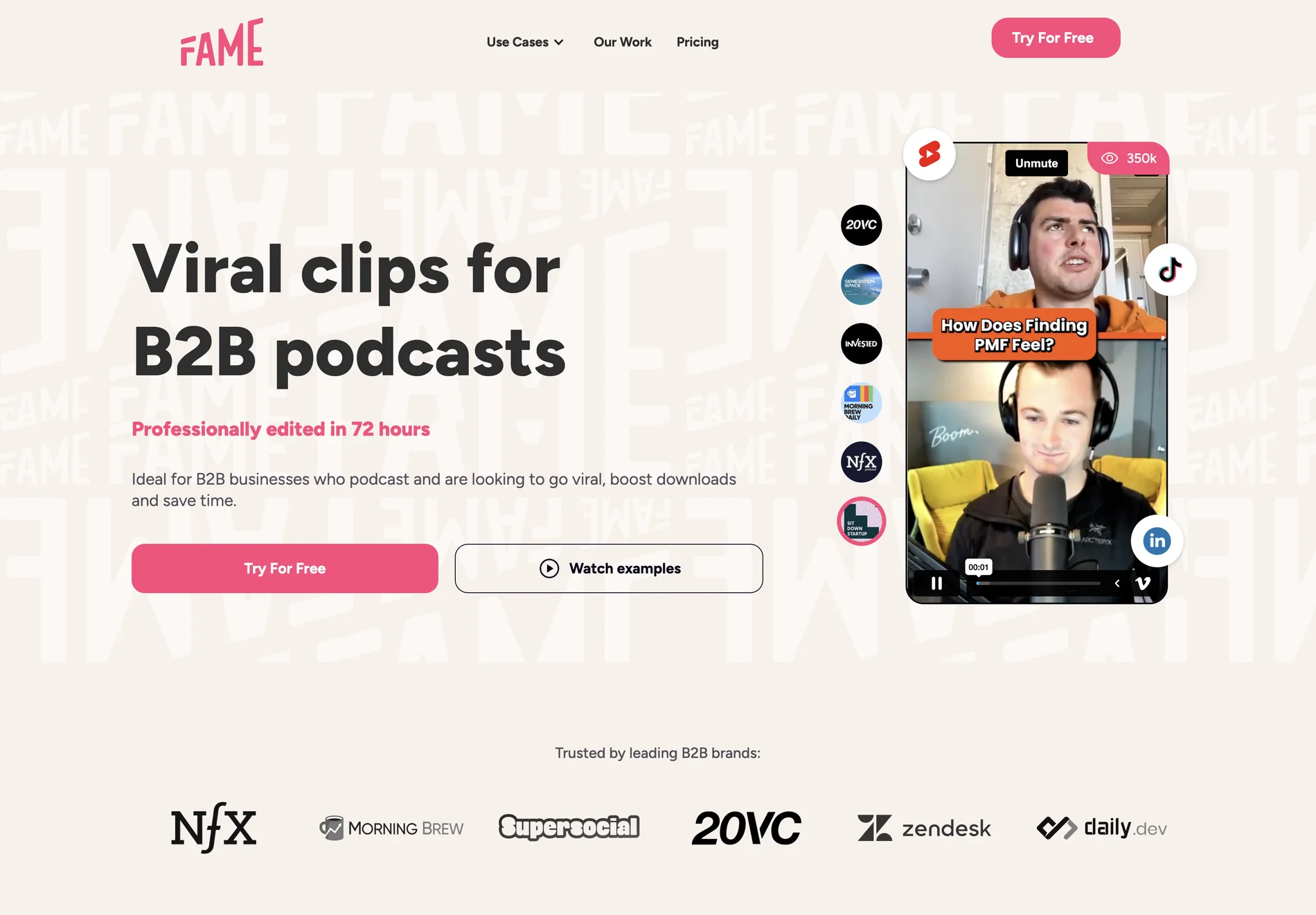 Fame Clips: AI-Powered Social Clips for B2B Podcasters