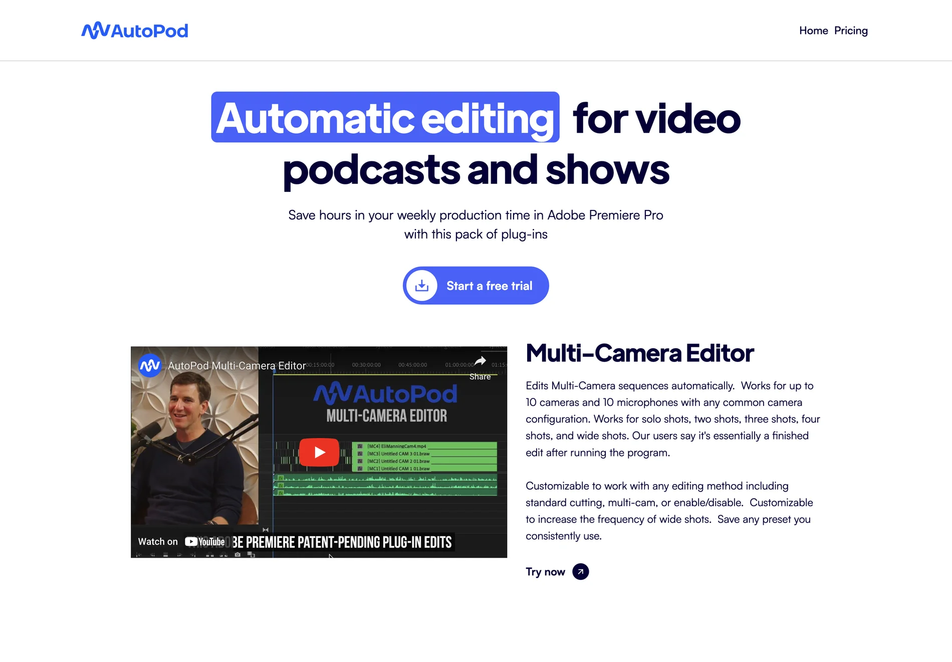 AutoPod: AI-Powered Video Editing for Podcasts and Shows