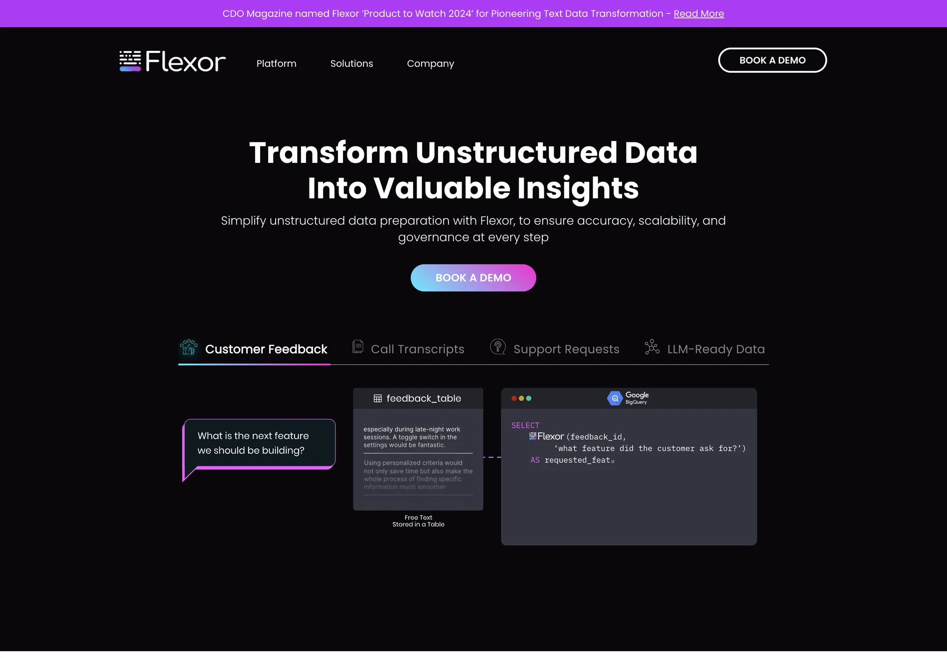 Flexor: Transforming Unstructured Text Data into Valuable Insights