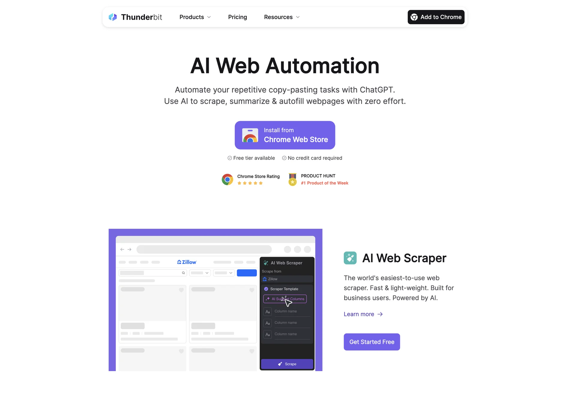 Thunderbit: AI Web Automation for Streamlined Productivity