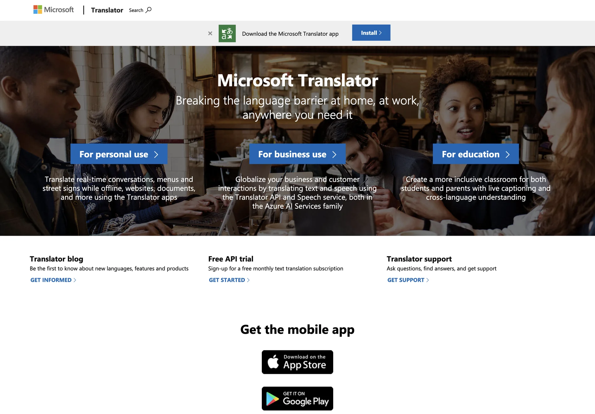 Microsoft Translator: Real-Time Translation for Personal, Business, and Educational Use