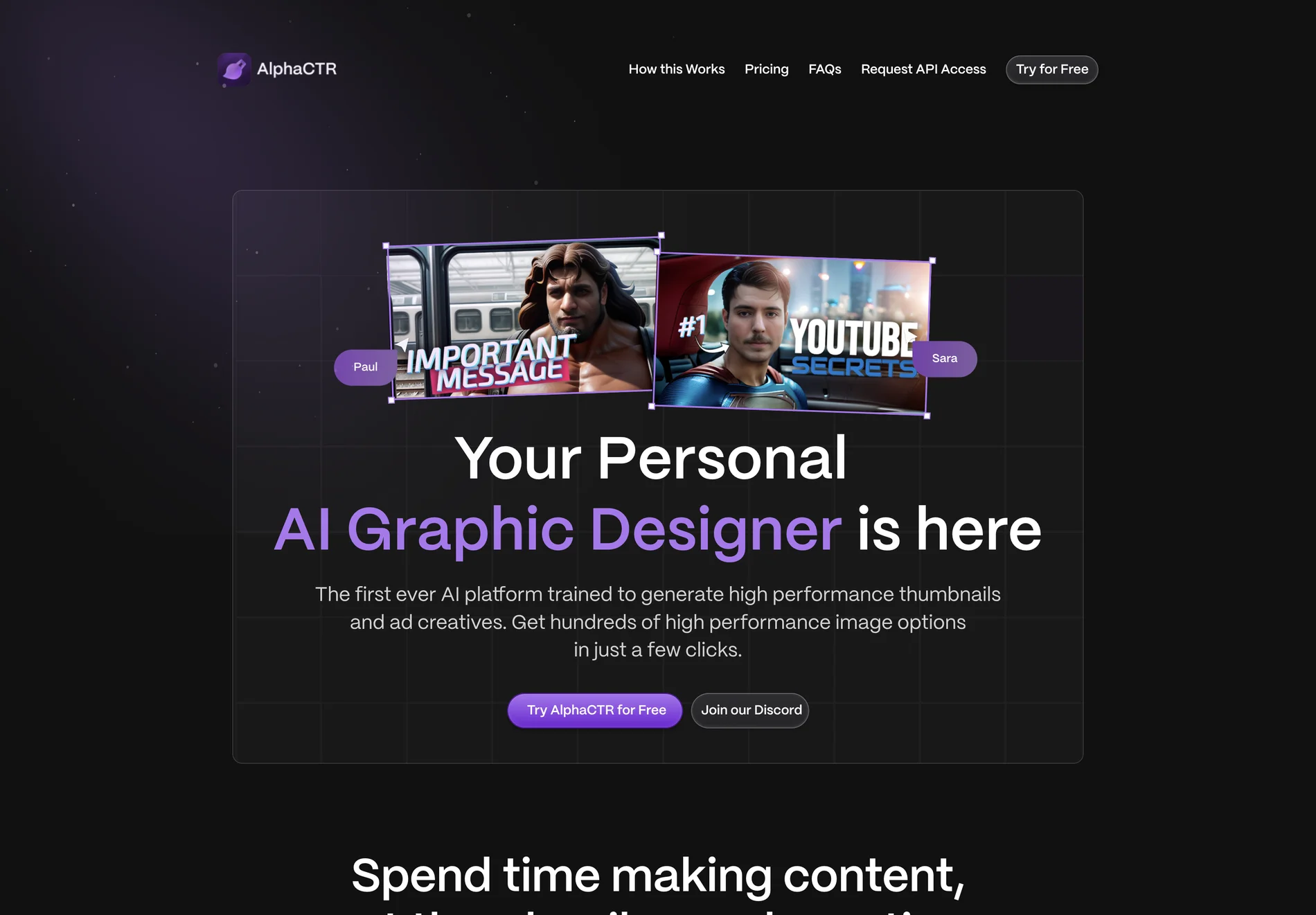 AlphaCTR: Revolutionizing Creative Generation with AI