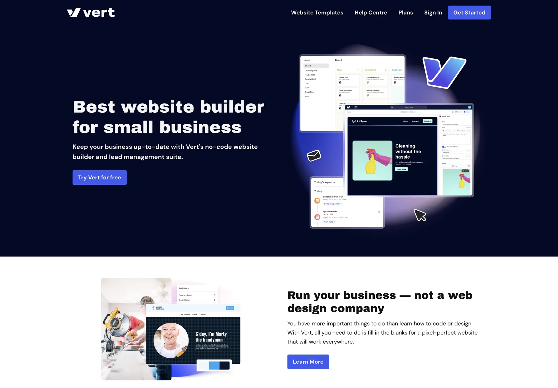 Vert: Build a Professional Website for Your Business Without Coding