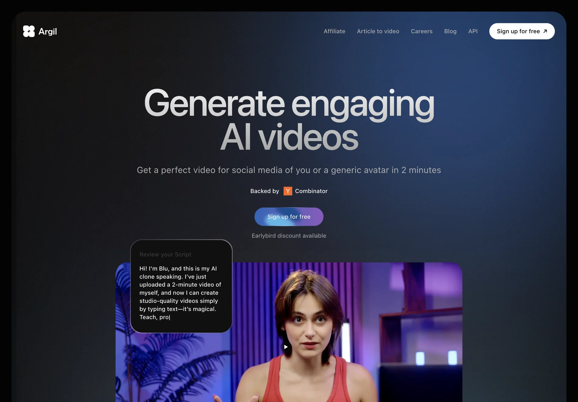 Argil - Generate Videos with Your AI Clone