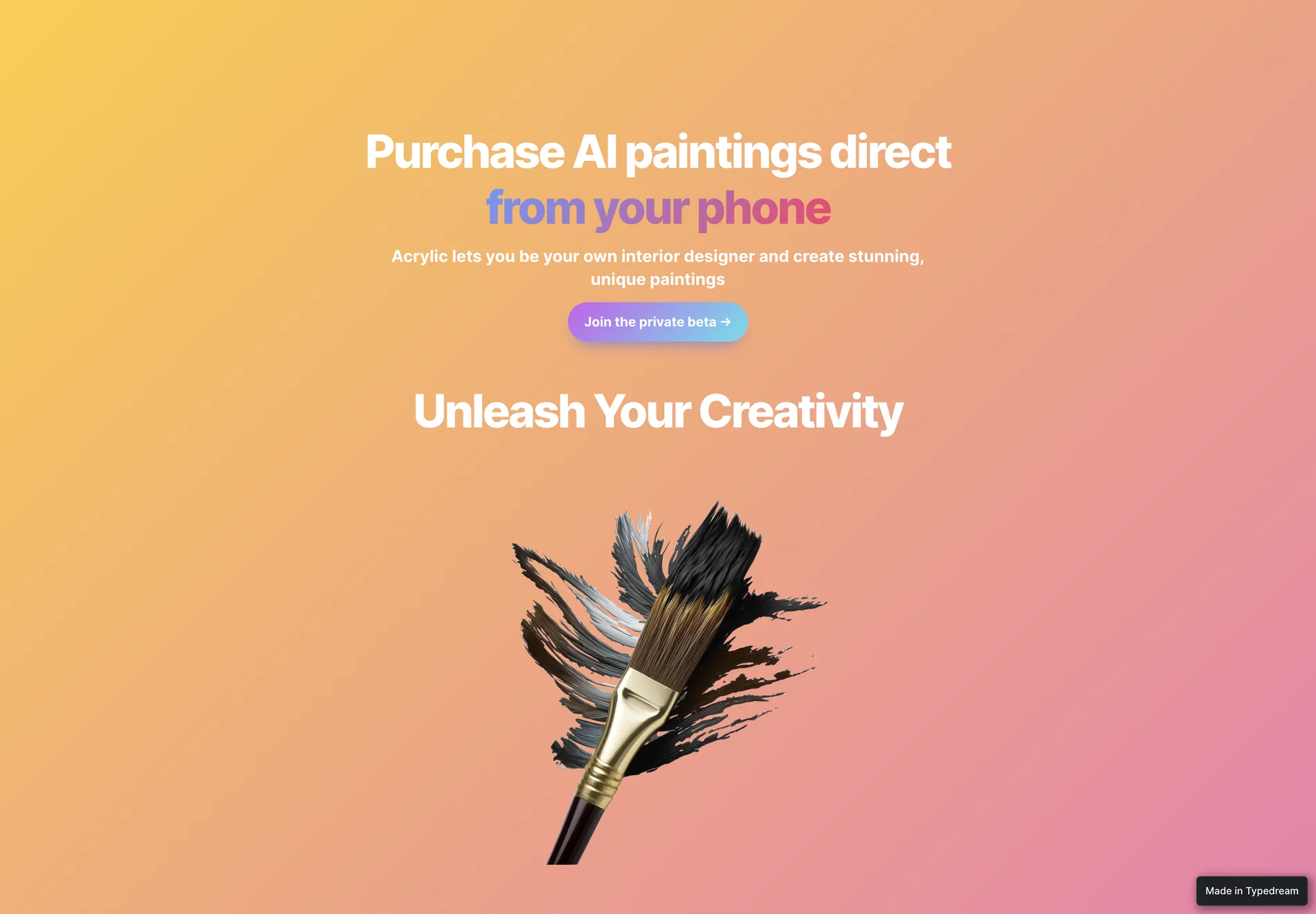 Acrylic: AI-Powered Personalized Paintings for Home Decor