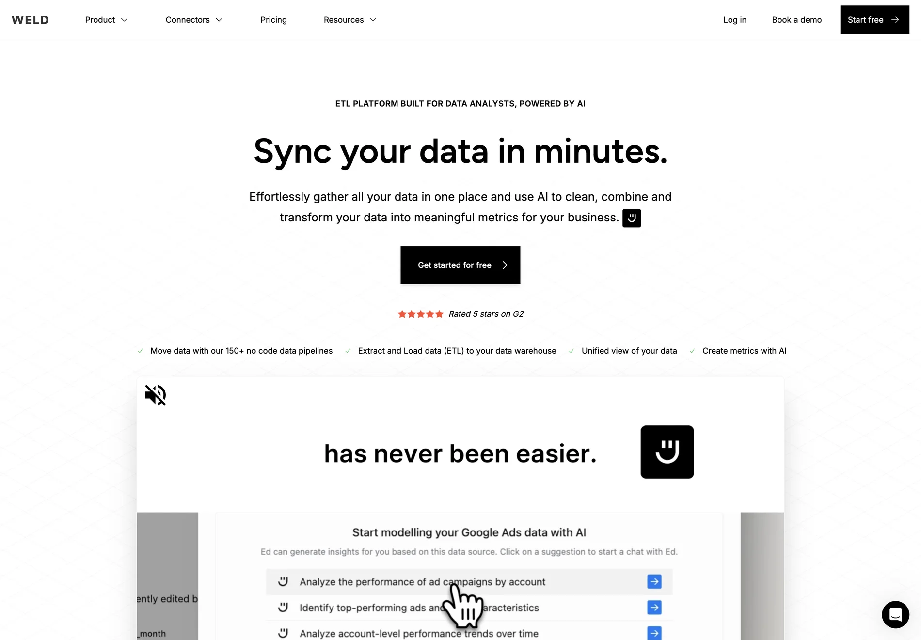 Sync Your Data in Minutes with Weld's AI-Powered ETL Platform