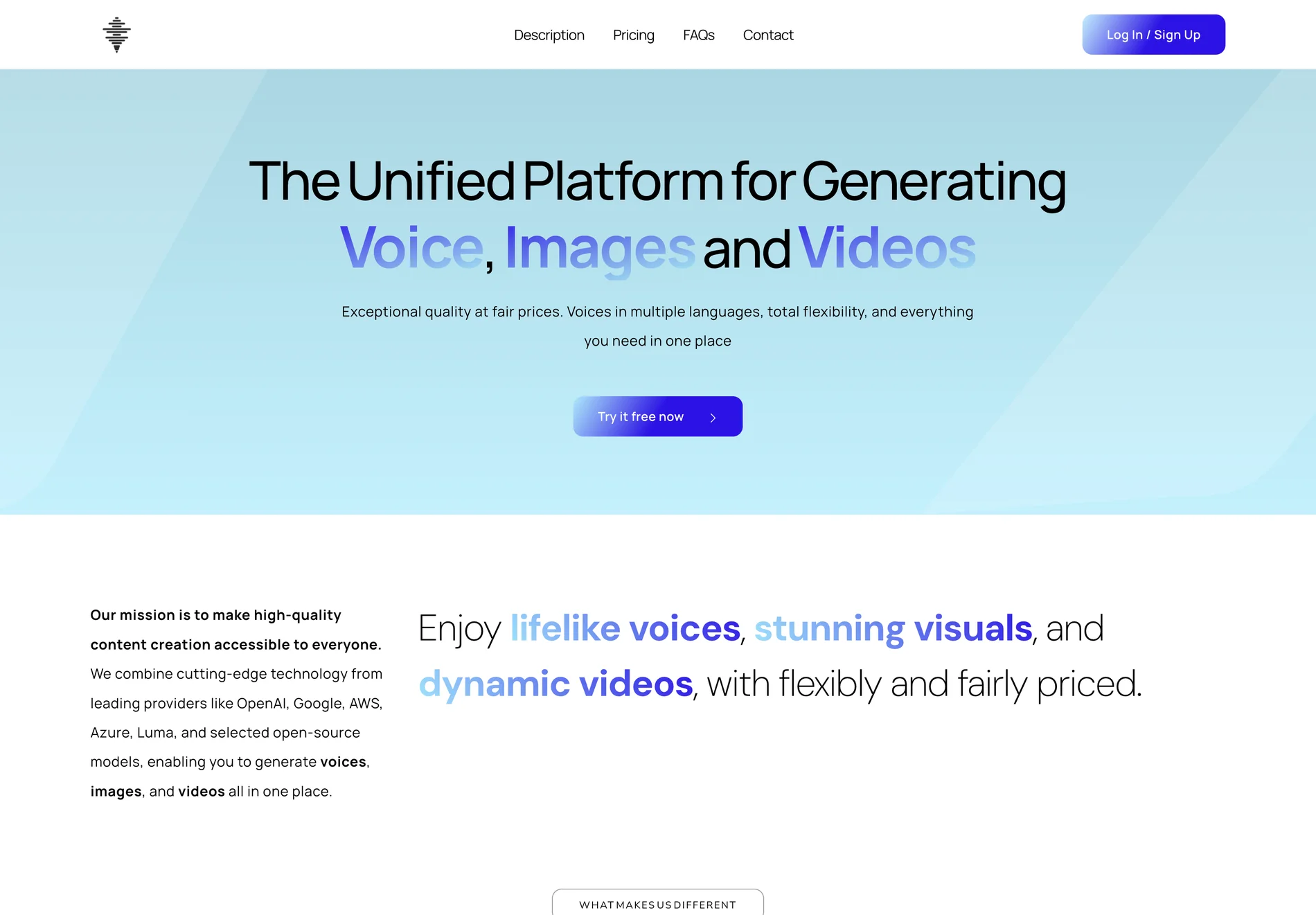 VoiceGen: AI-Powered Platform for High-Quality Voice, Image, and Video Generation