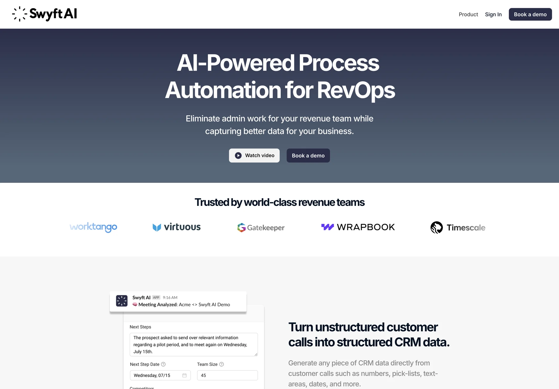 Swyft AI: AI-Powered Process Automation for RevOps