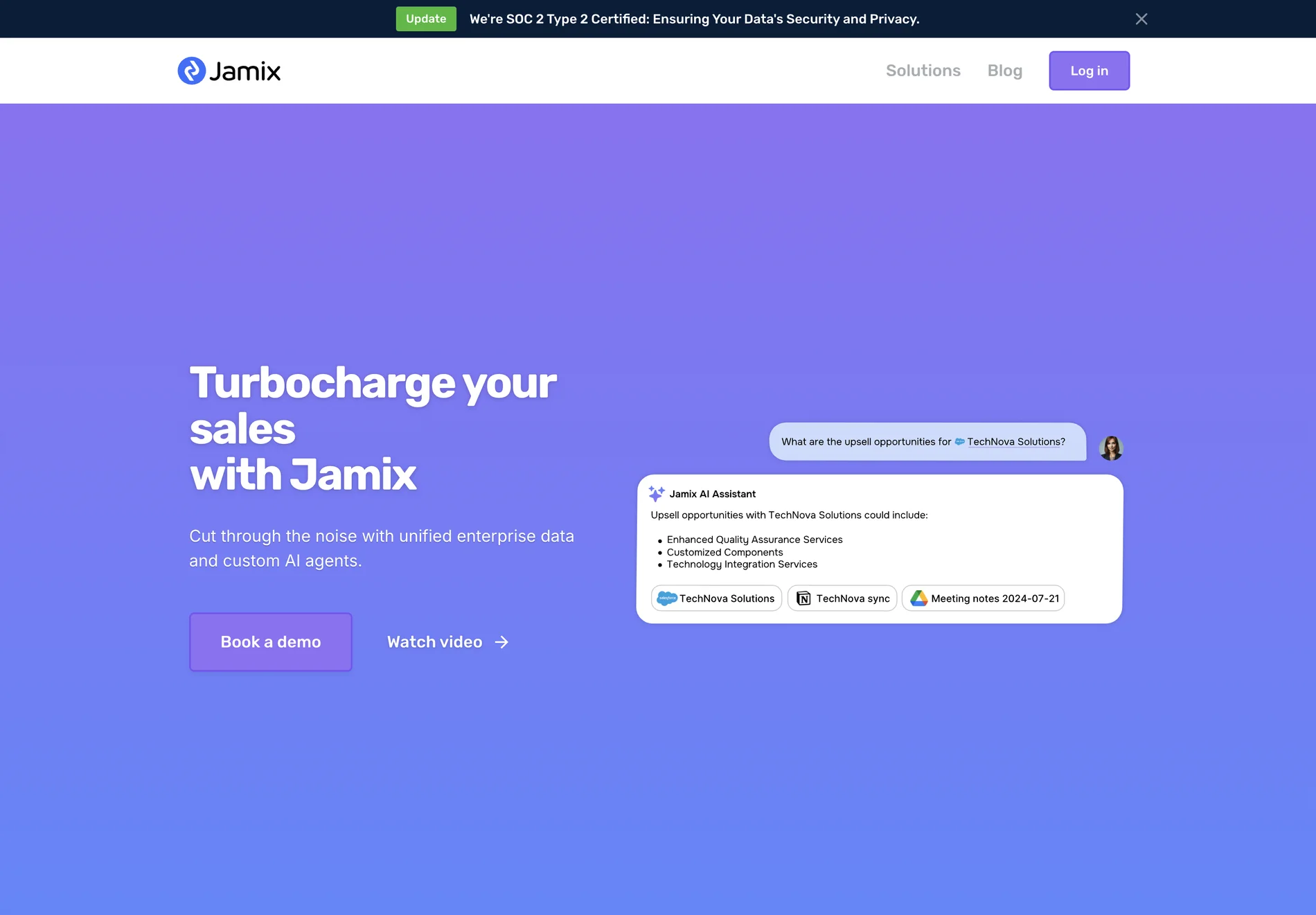 Jamix: Unify Enterprise Data and Boost Sales with Custom AI Agents