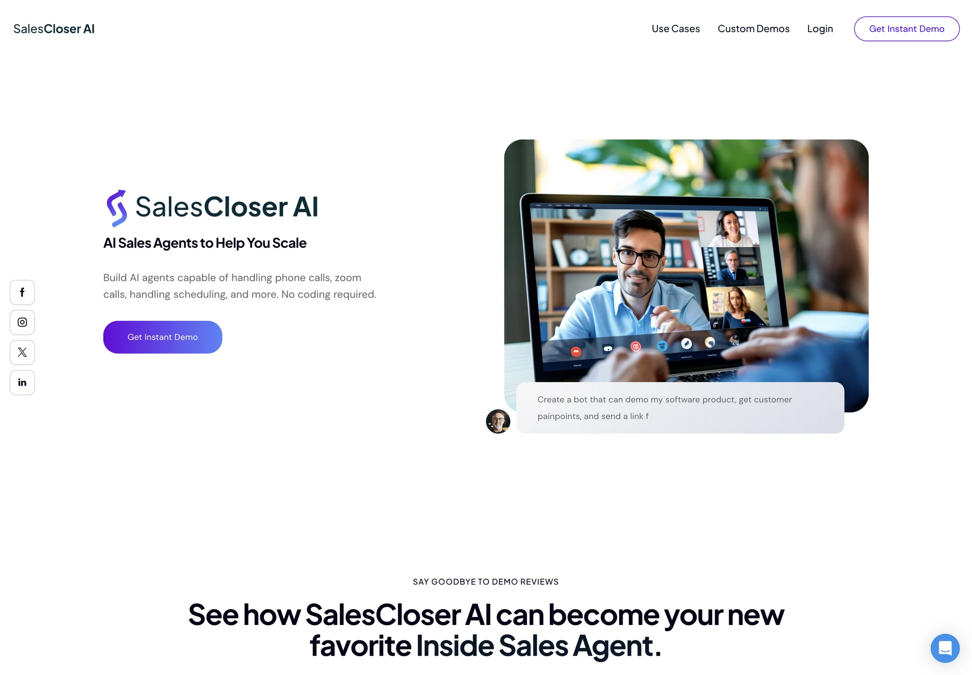 AI Sales Agent - AI Powered Sales Tool | Sales Closer AI