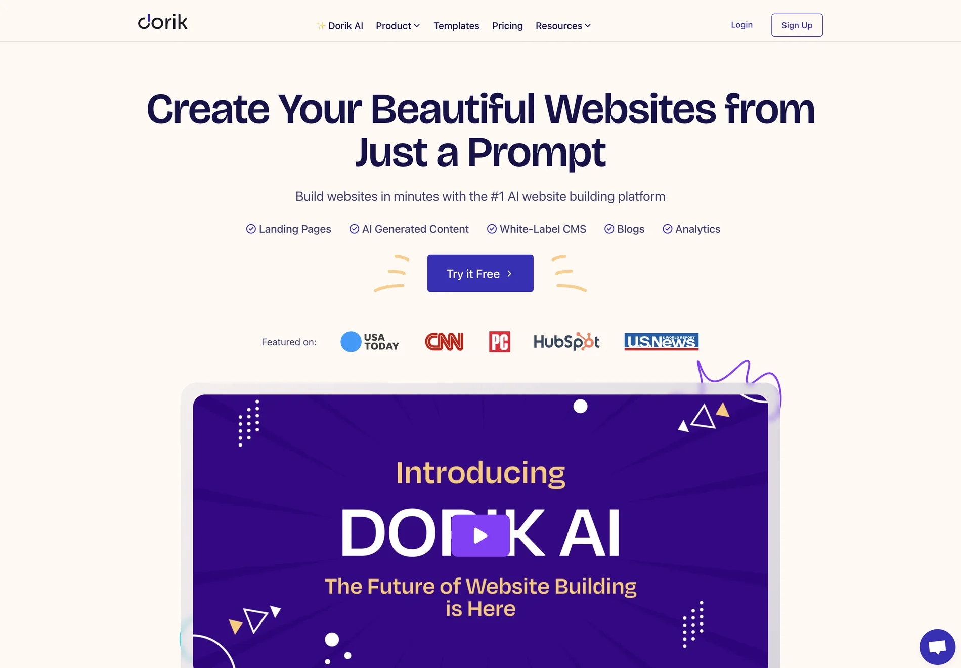 Dorik AI: Create Stunning Websites in Minutes with AI