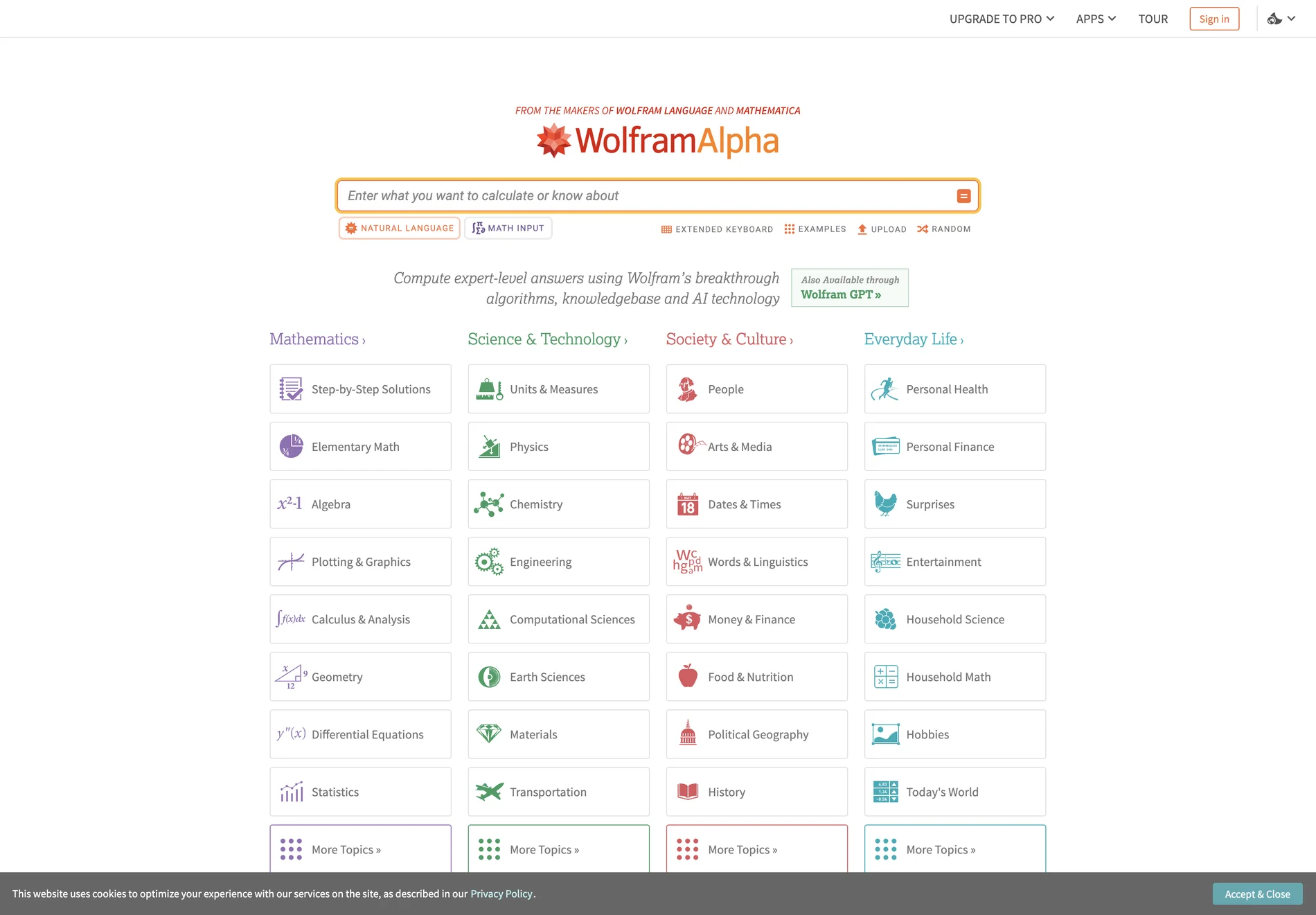 Wolfram|Alpha: Computational Intelligence