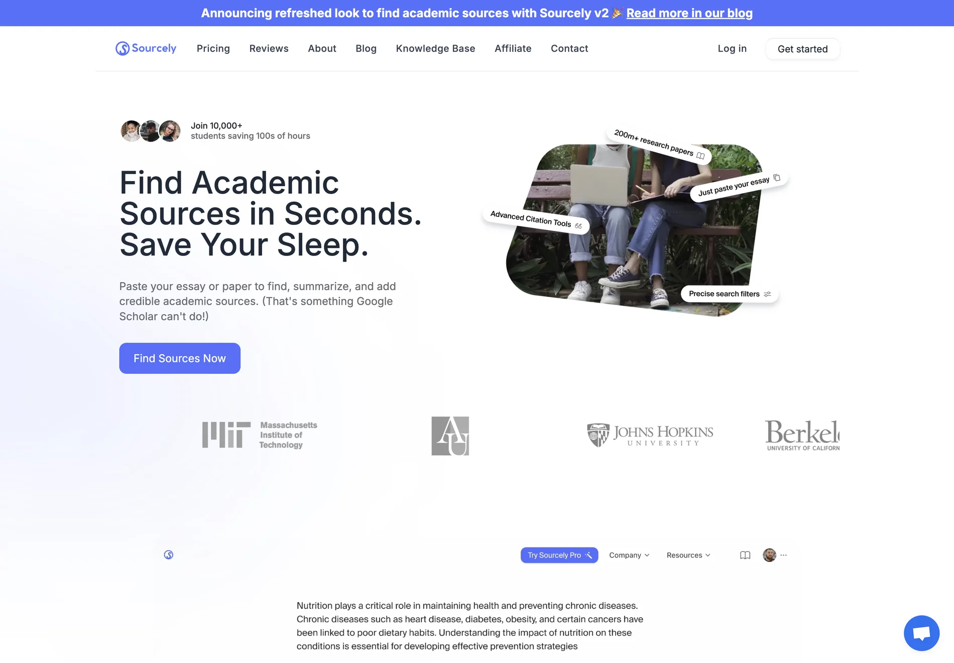 Sourcely: AI-Powered Academic Search Assistant