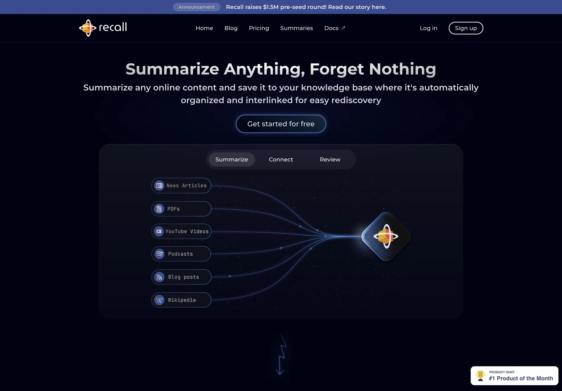 Recall: Your AI-Powered Solution for Summarizing and Organizing Online Content