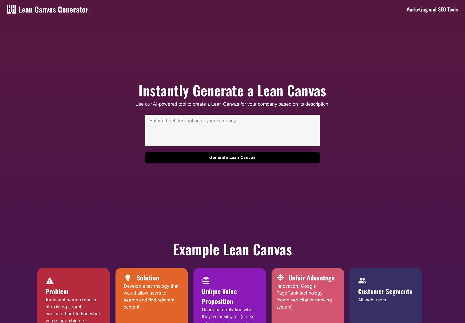 AI Lean Canvas Generator: Streamline Your Business Planning