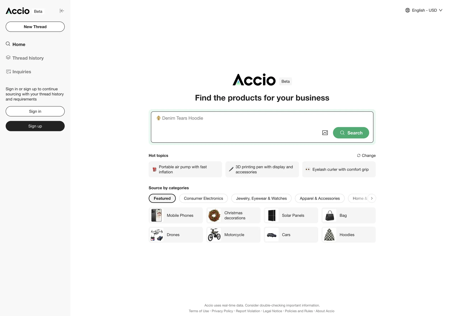 The World's First AI Sourcing Engine - Accio