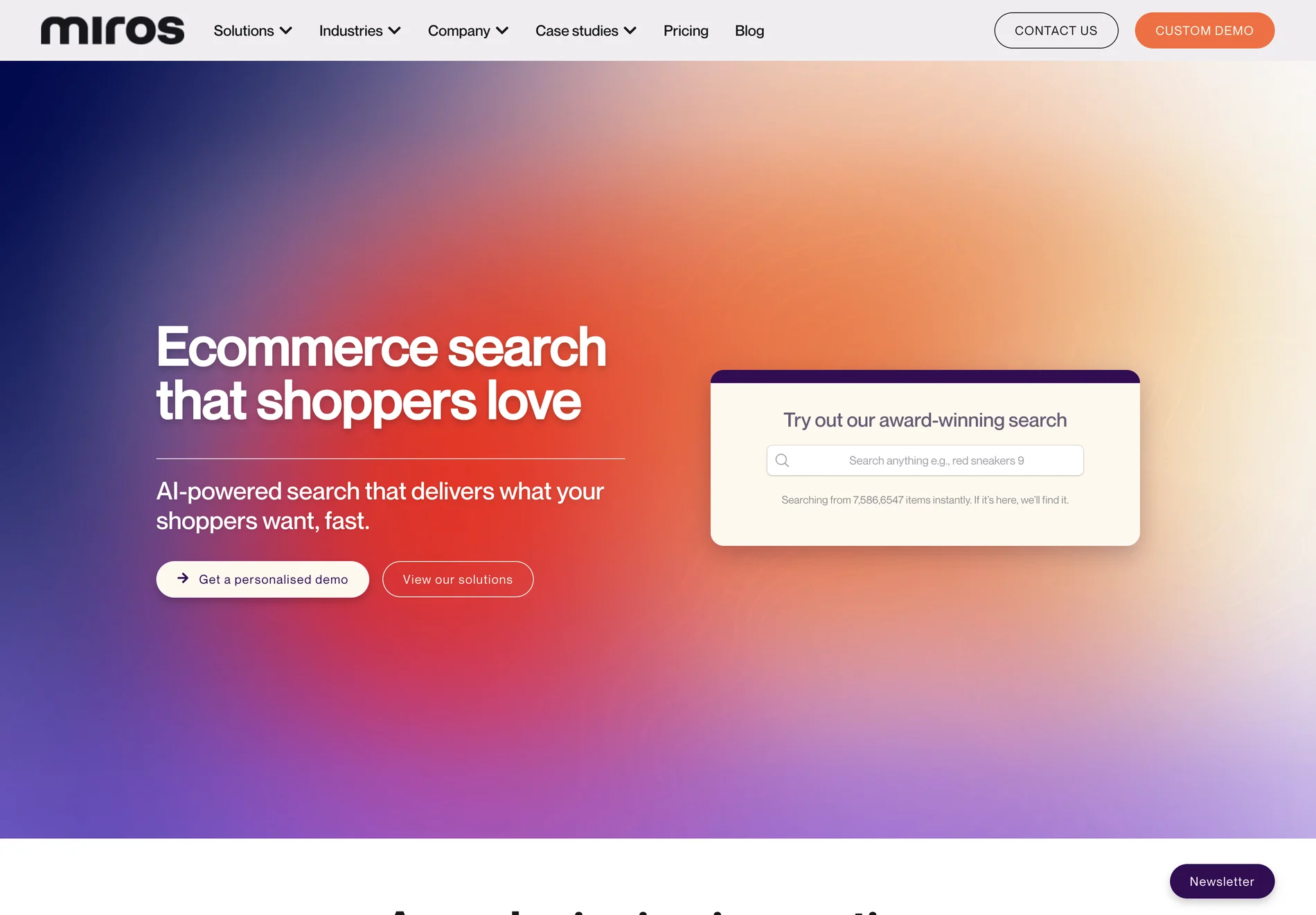 Miros: AI-Powered Visual Search for Enhanced Ecommerce Product Discovery