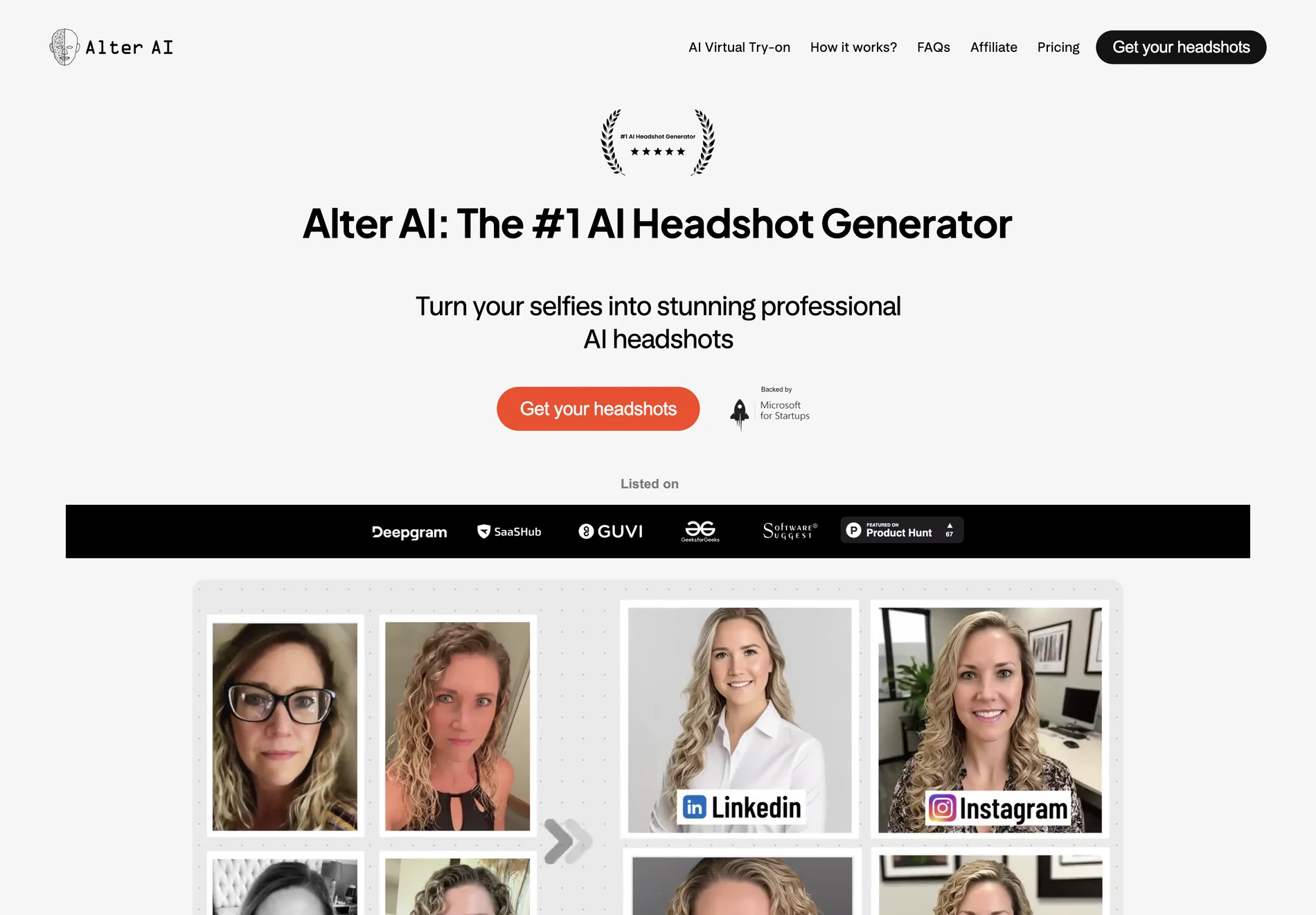 Best AI Headshot Generator for Exceptional User Experiences | Alter AI