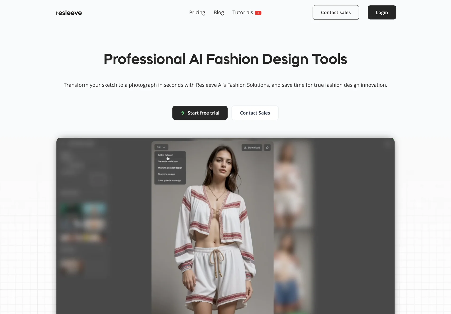 Resleeve: The Best AI Fashion Design Generator for Designers