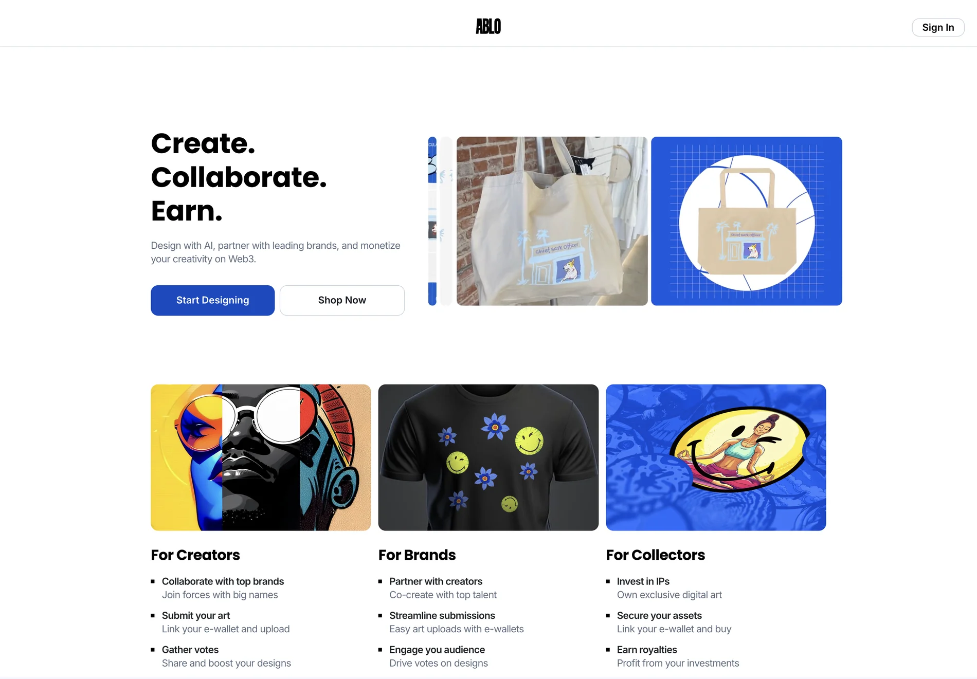 ABLO: Design for All - Collaborate, Create, and Earn with AI