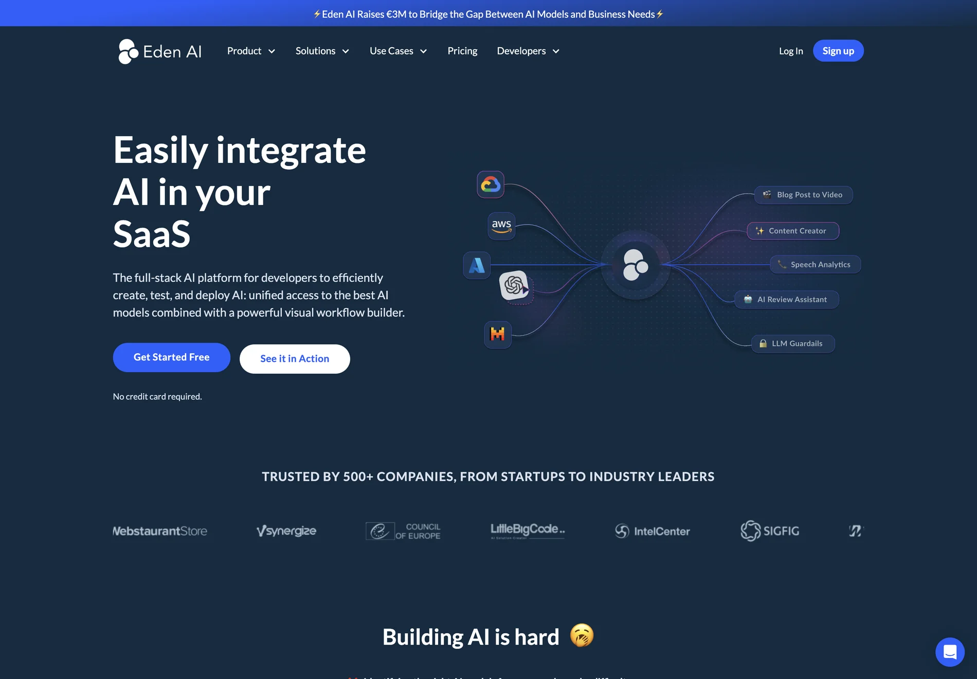 Eden AI: Simplifying AI Integration and Workflow Creation for Developers