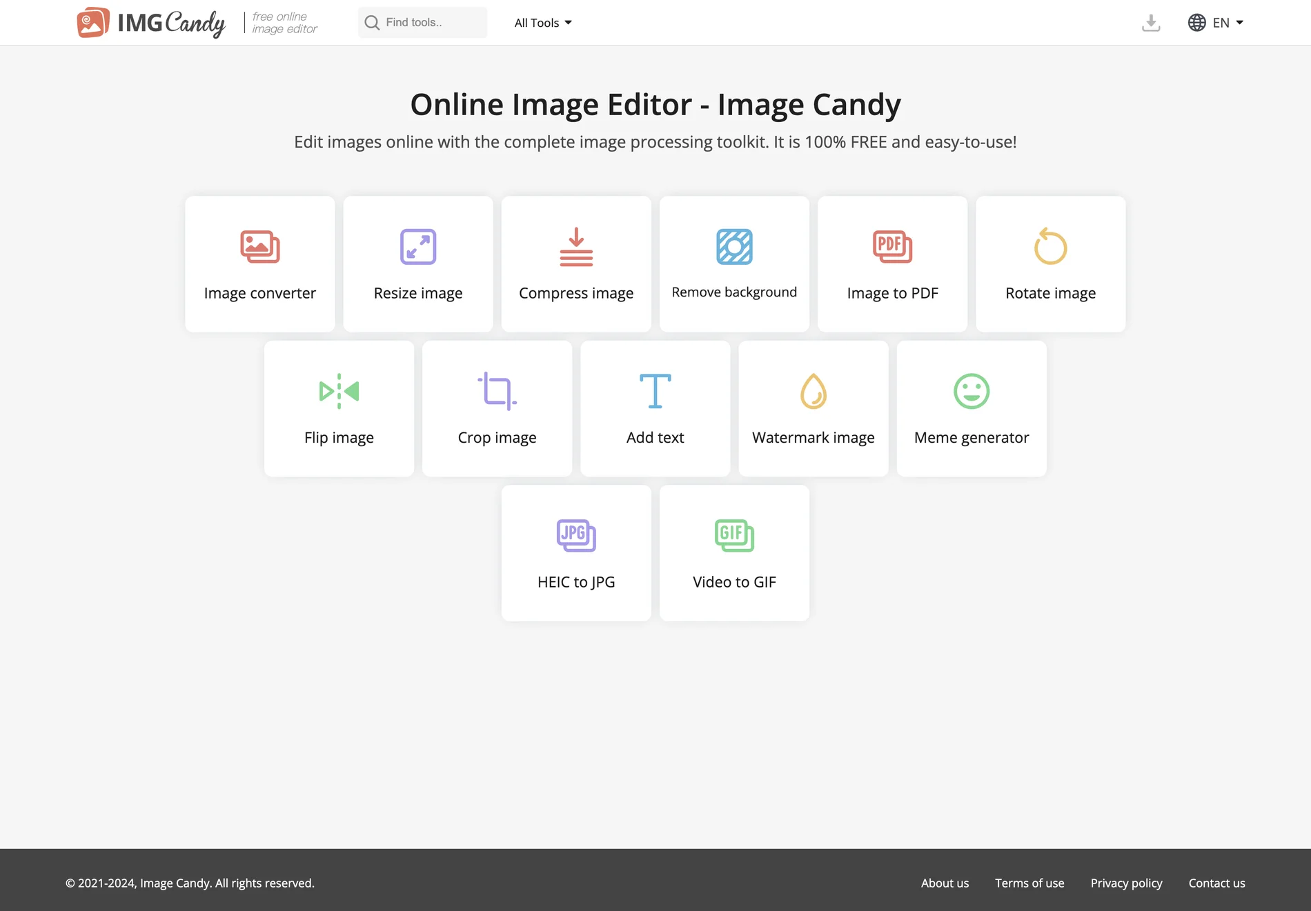 Image Candy - Online Image Editor: Comprehensive AI-Powered Toolkit