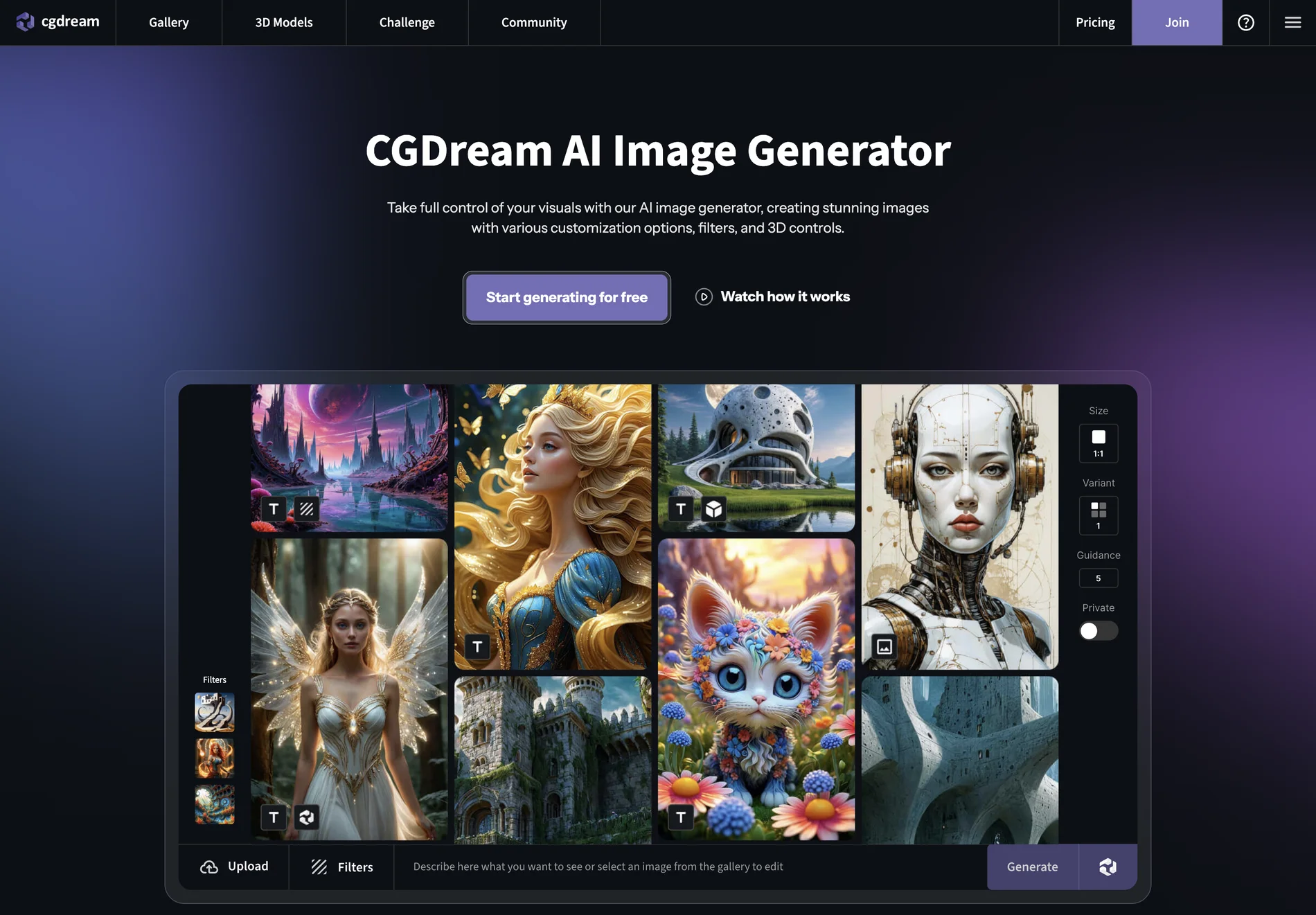 CGDream AI Image Generator: Create Stunning Visuals with AI