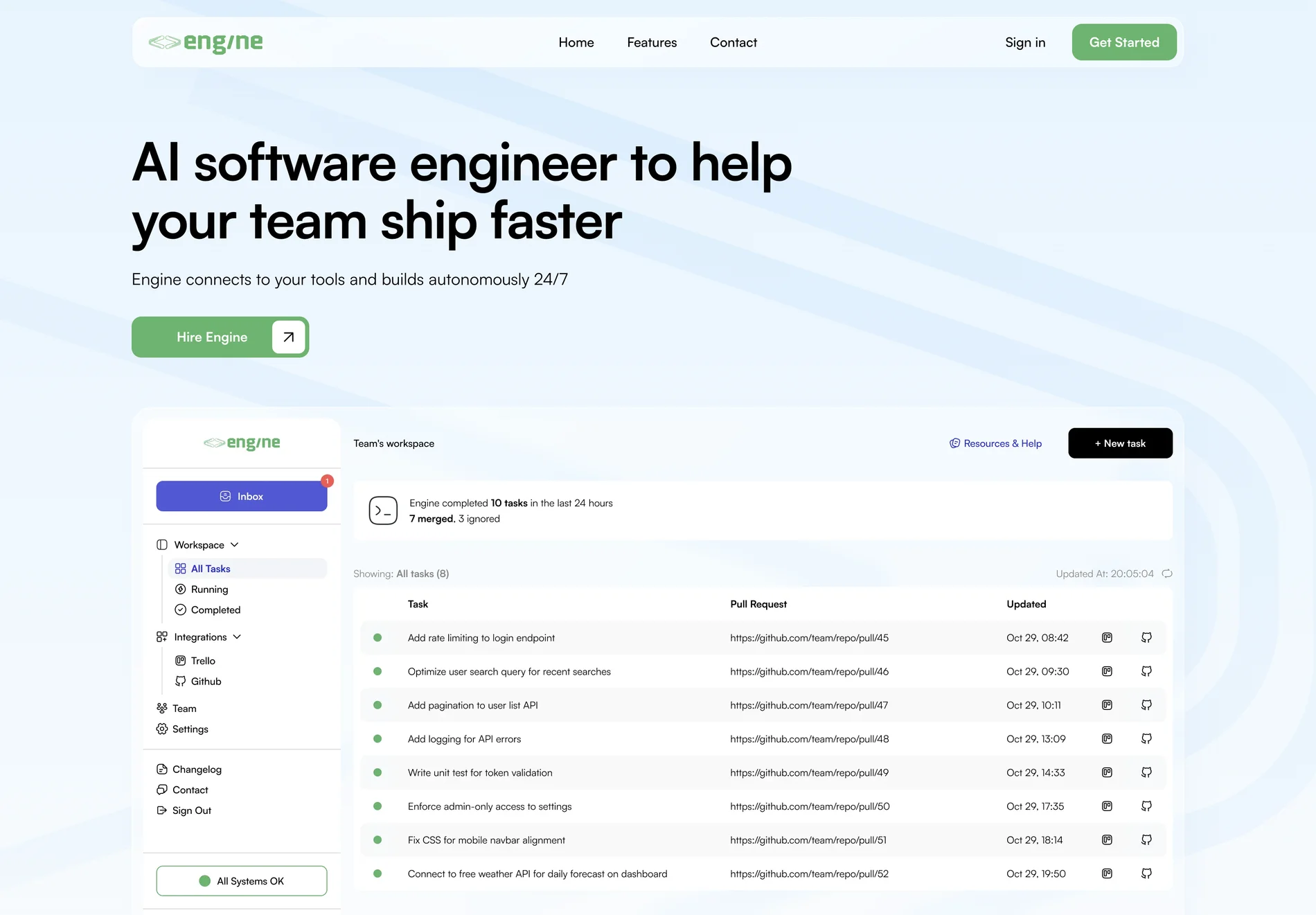 Engine: AI Software Engineer for Faster Shipping