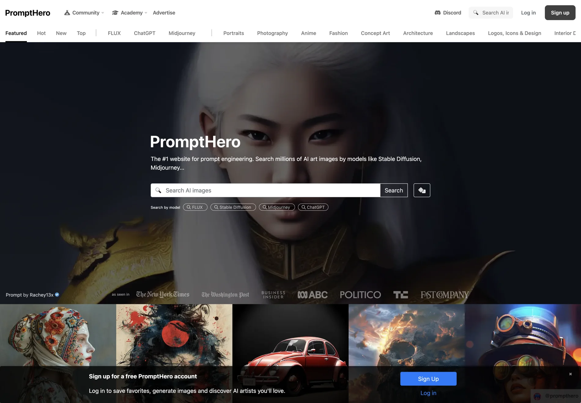 Discover and Share AI Art Prompts with PromptHero