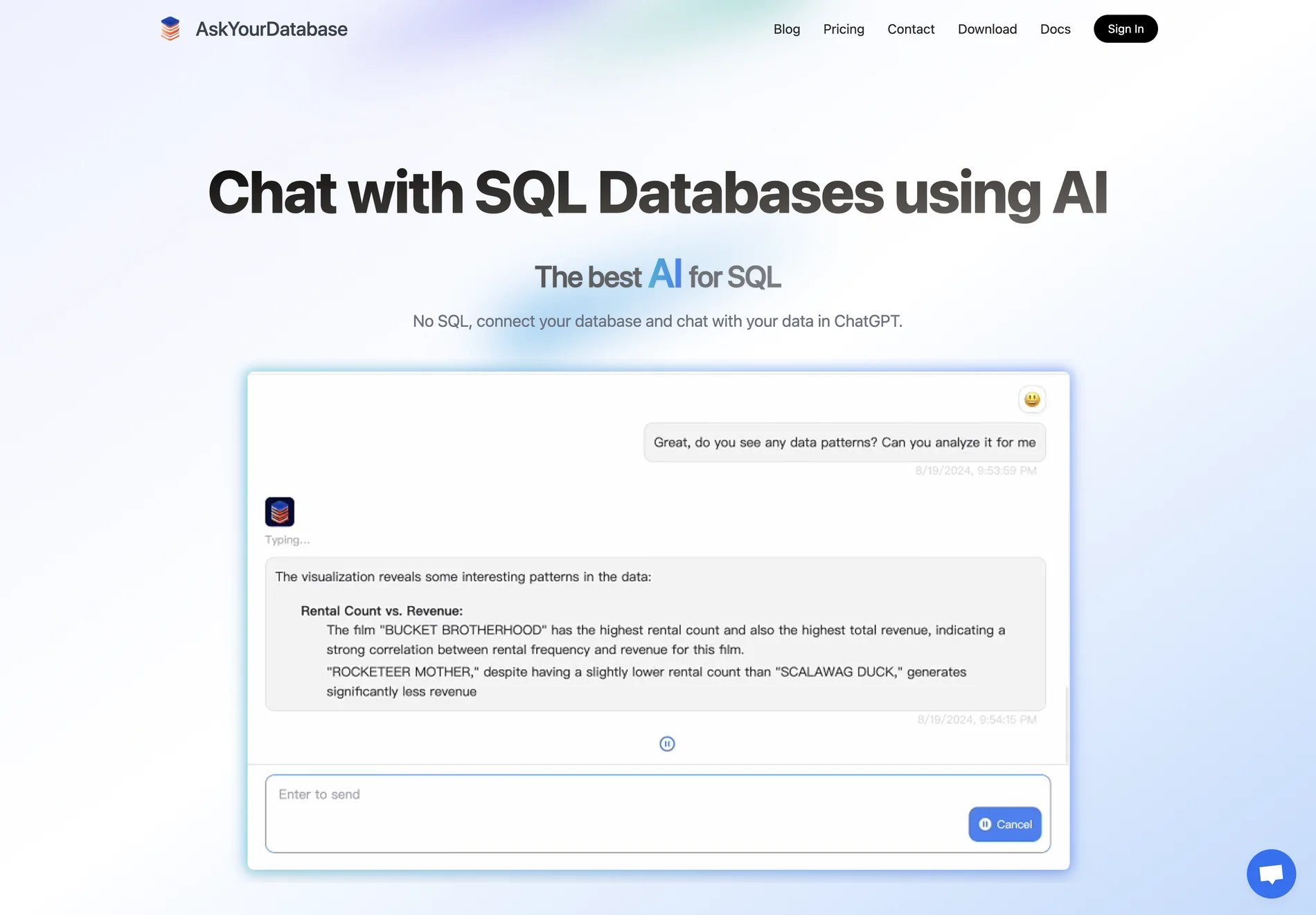 AskYourDatabase: The Best AI-Powered SQL Chatbot for Natural Language Database Interaction