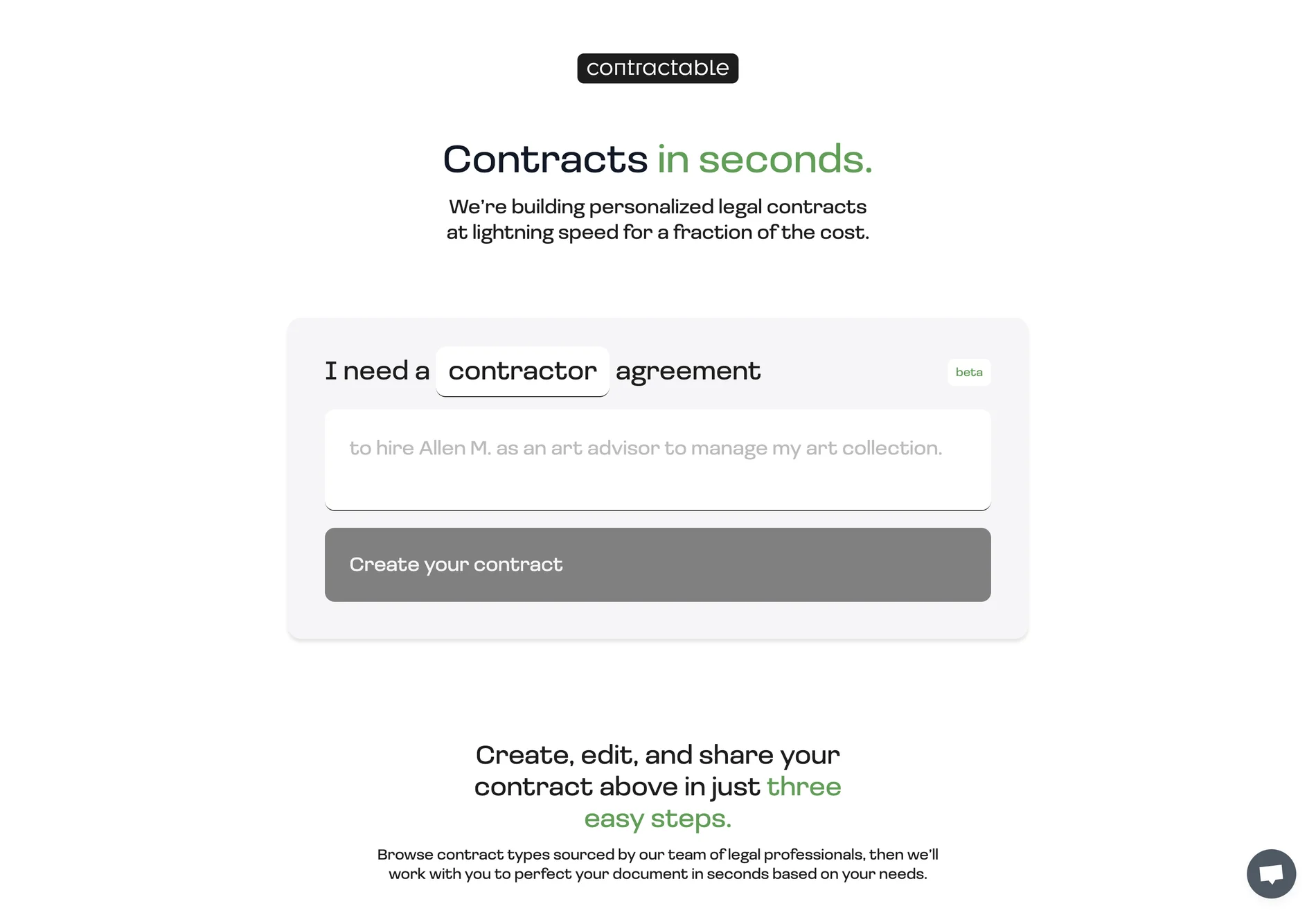 Contractable - AI-Powered Personalized Contract Generator