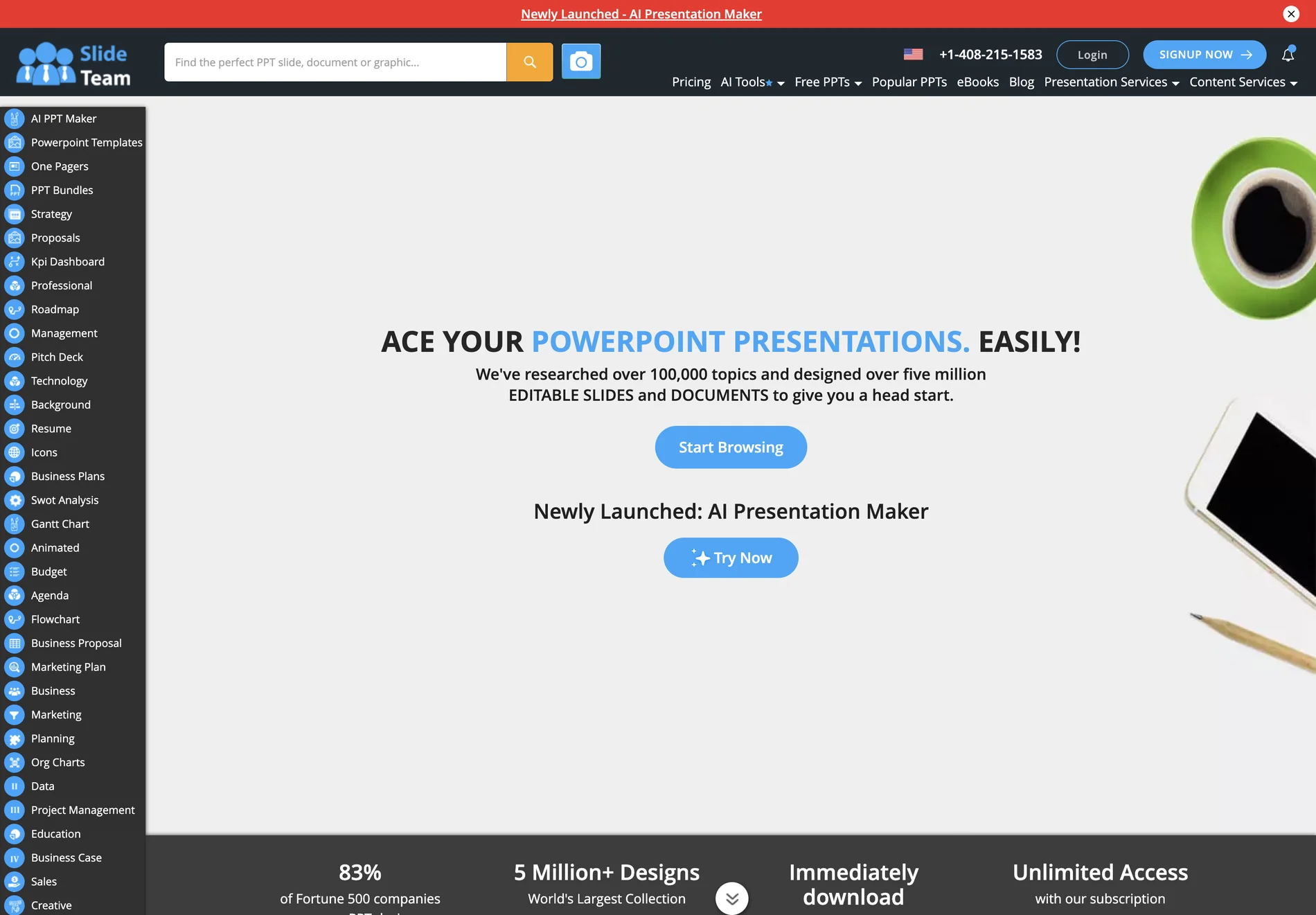 SlideTeam: AI-Powered Presentation Maker for Effortless Creation