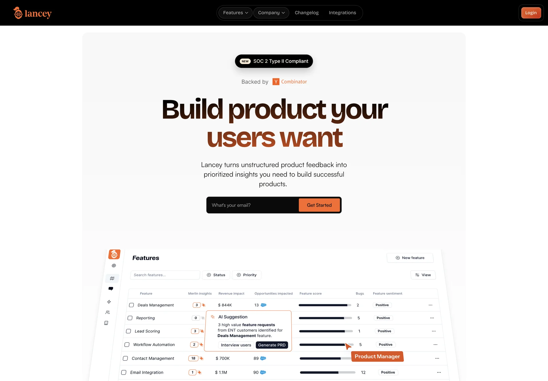 Lancey: Transforming Product Management with AI Insights