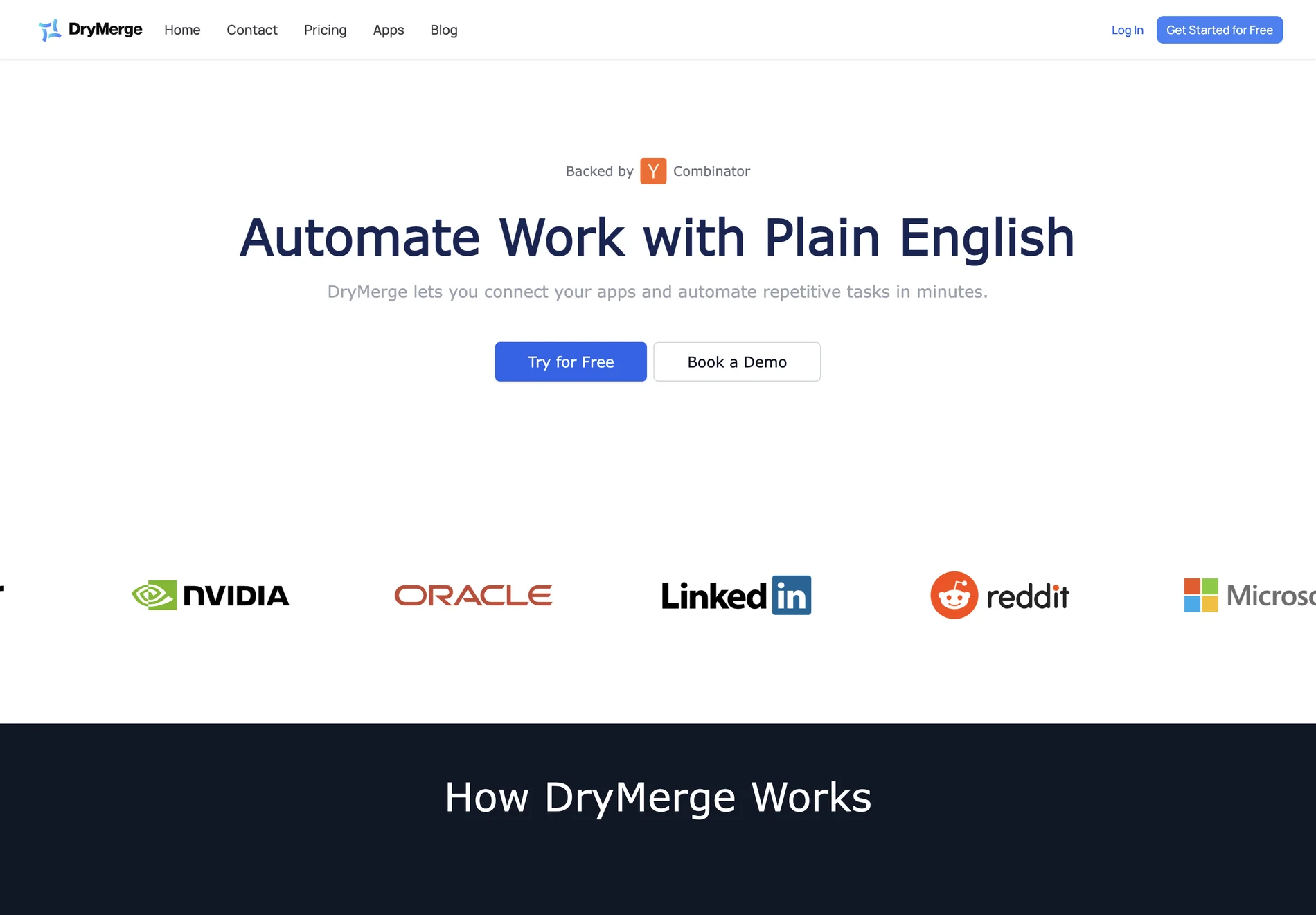 DryMerge: Automate Your Work with AI-Powered Plain English Solutions