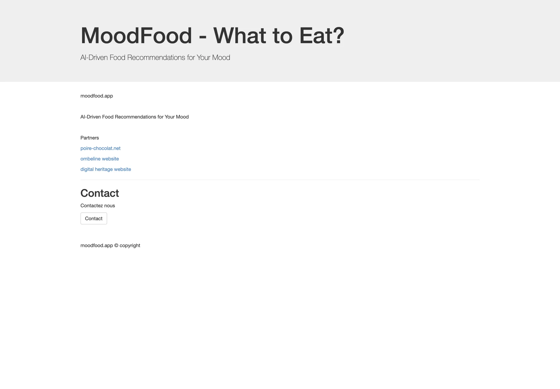 MoodFood: AI-Driven Food Recommendations for Your Mood