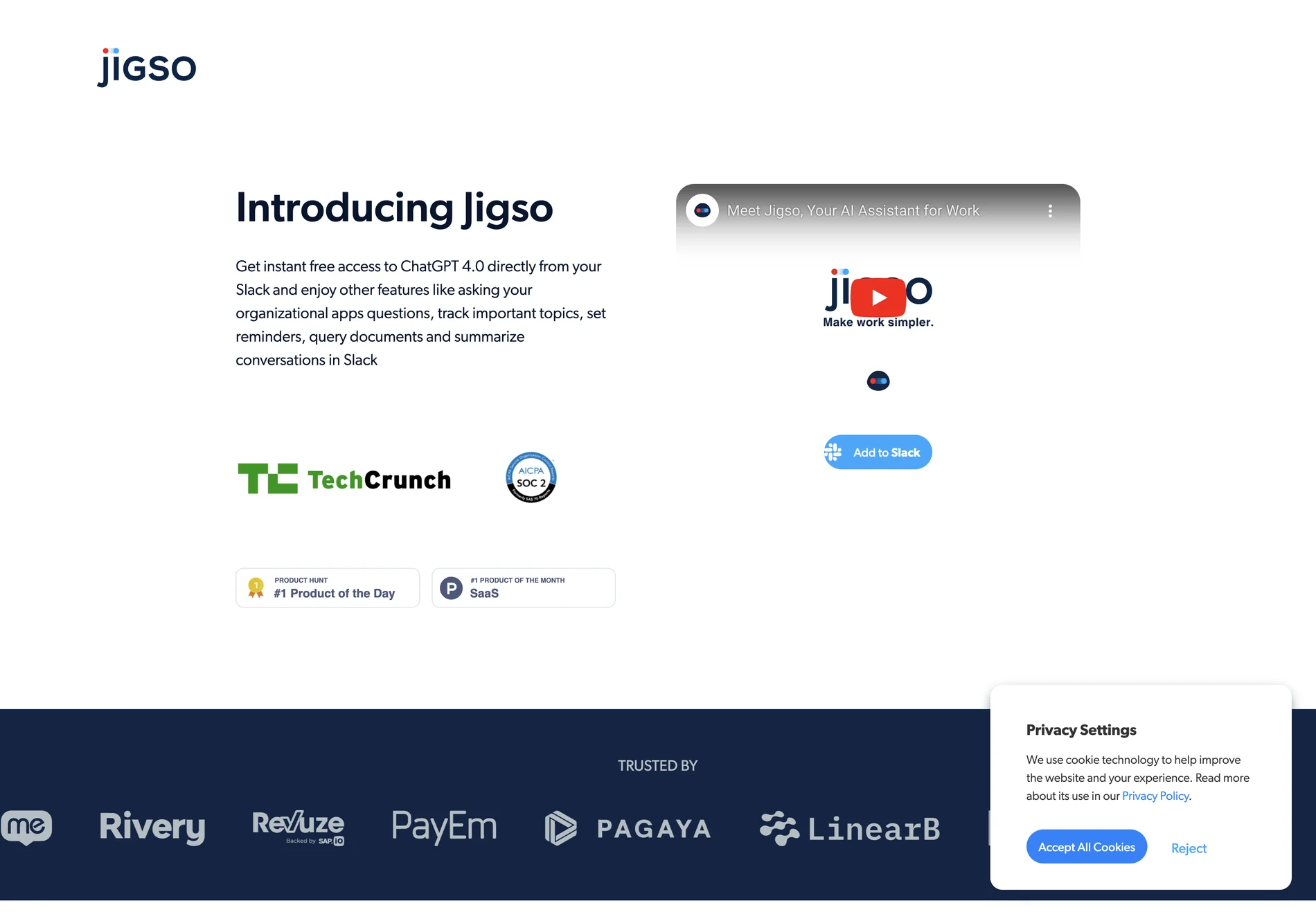 Jigso: Enhancing Team Collaboration with AI-Powered Slack Integration