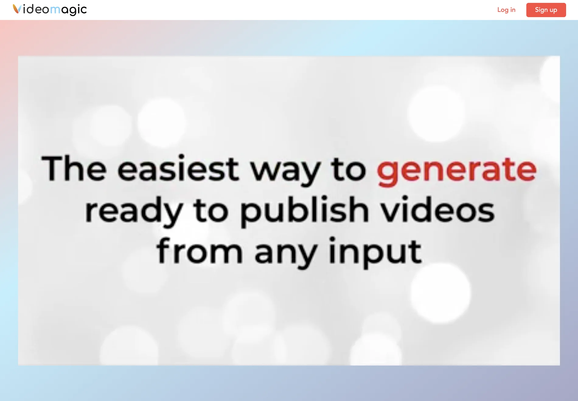 Generate Videos Online | AI Video Generator | Videomagic