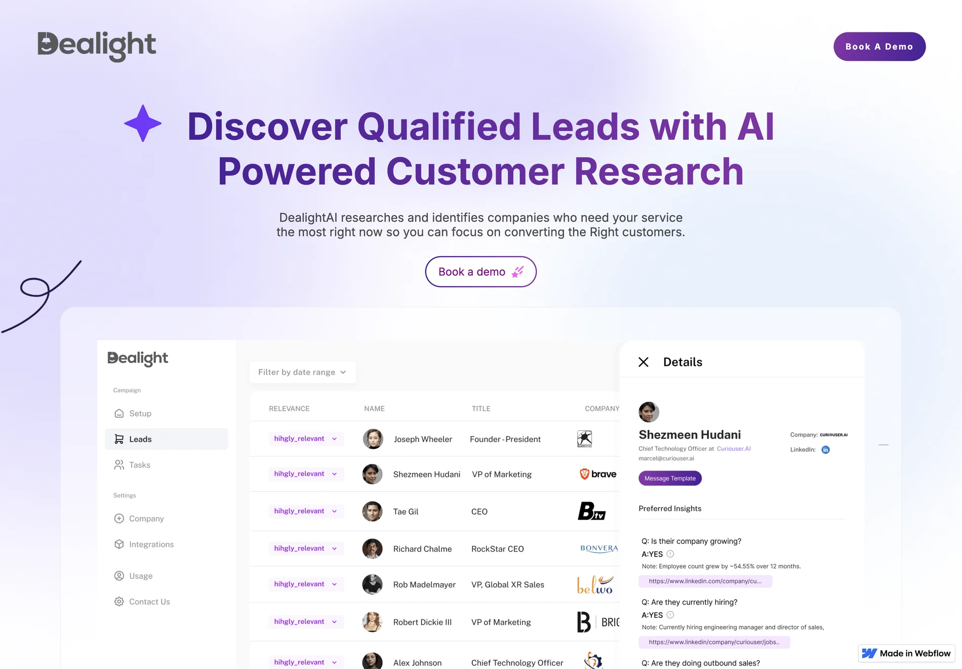 DealightAI: AI-Powered Customer Research for Sales Success