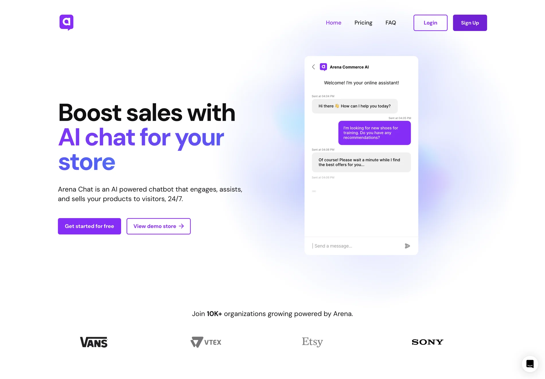 Arena Chat - Boost Sales with AI Chat for Your Store