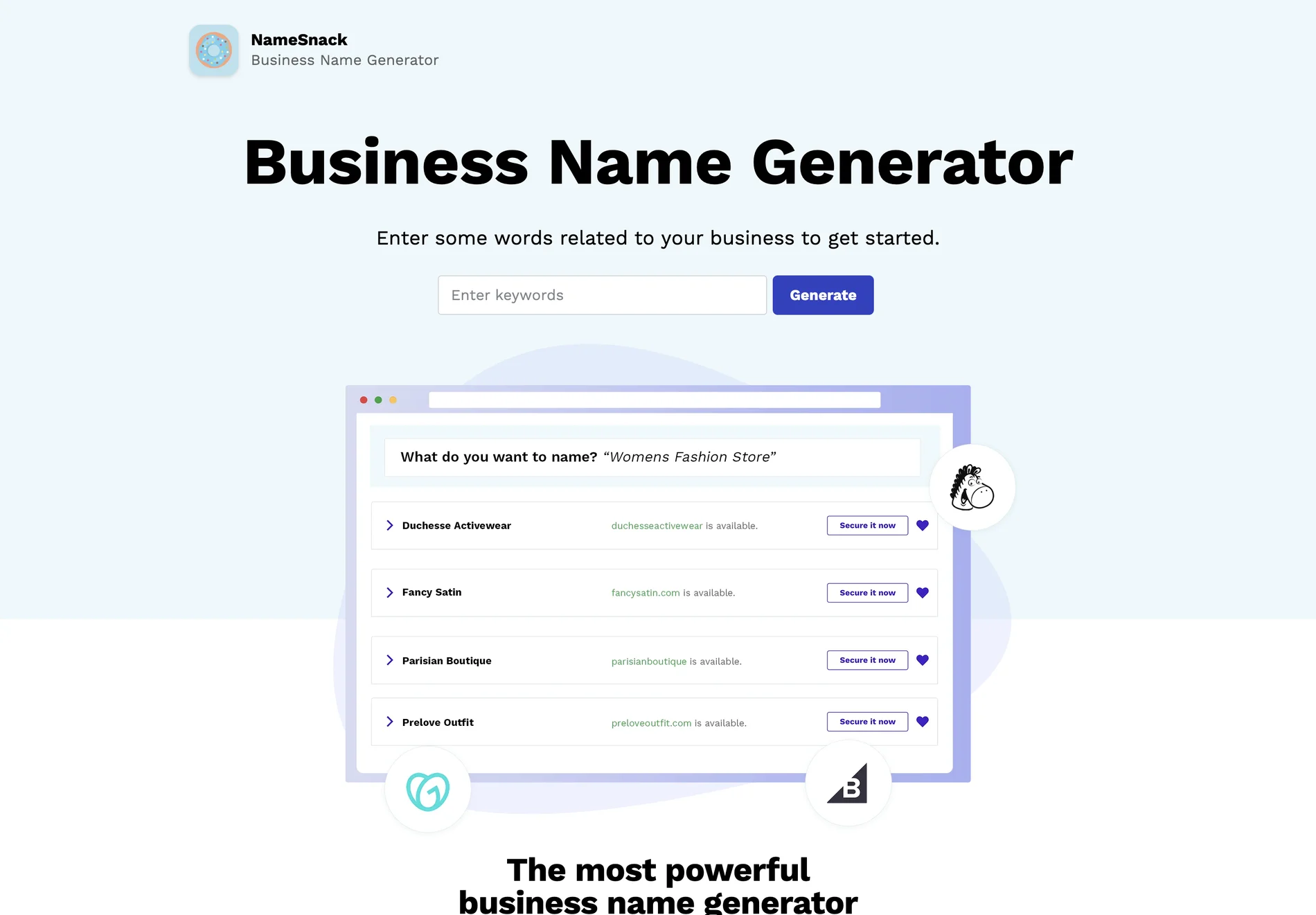 NameSnack - Discover Unique Business Names with AI