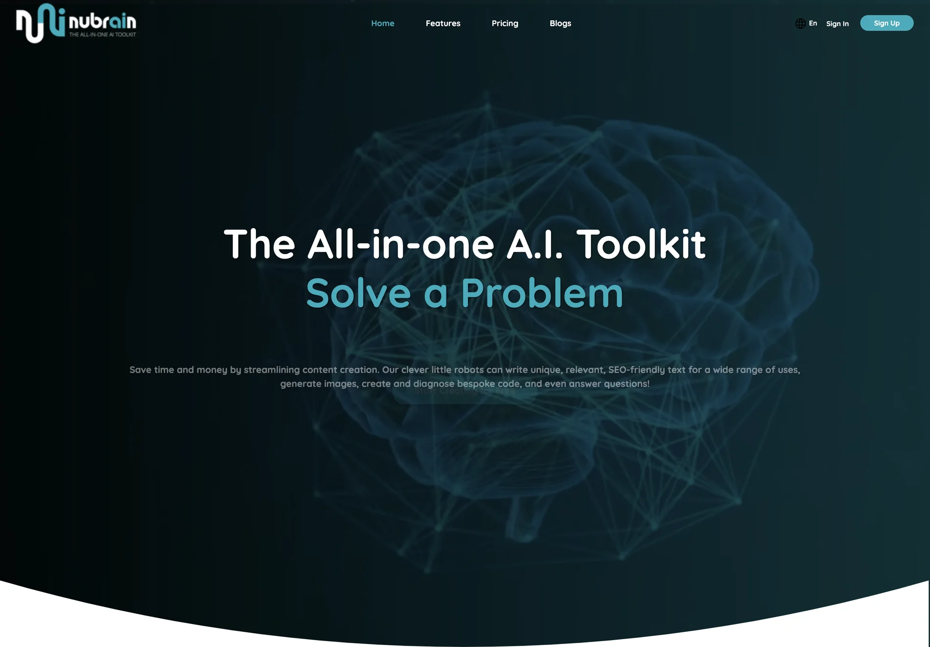 nubrain.ai - The All-in-One AI Toolkit for Streamlined Content Creation