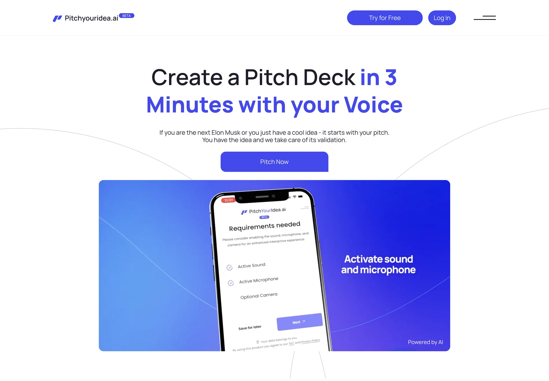 Pitchyouridea.ai: Create Professional Pitch Decks with AI in Minutes